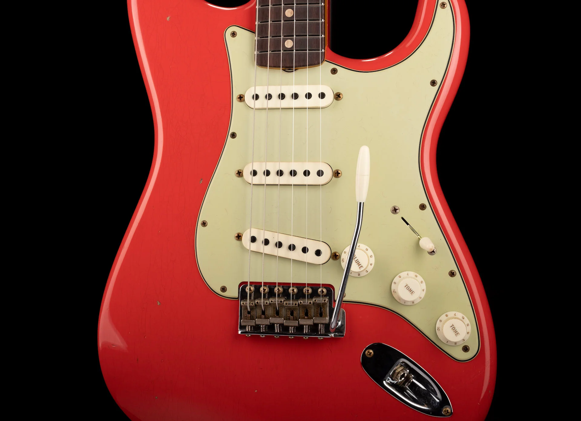 Fender Custom Shop Limited Edition '62/'63 Stratocaster Journeyman Relic Aged Fiesta Red - Image 6