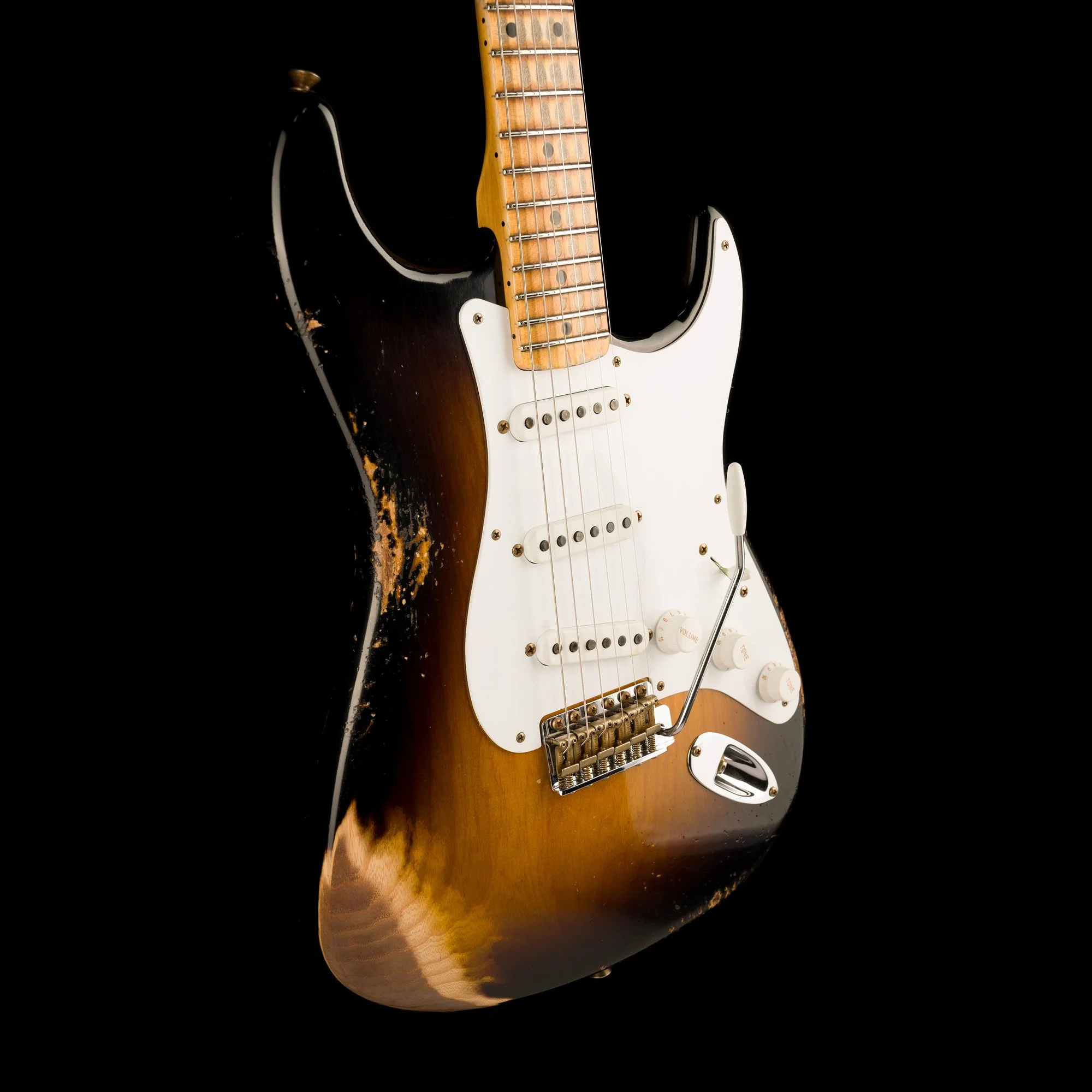 Fender Custom Shop Limited Edition 70th Anniversary 1954 Stratocaster Heavy Relic Wide Fade 2-Tone Sunburst - Image 10