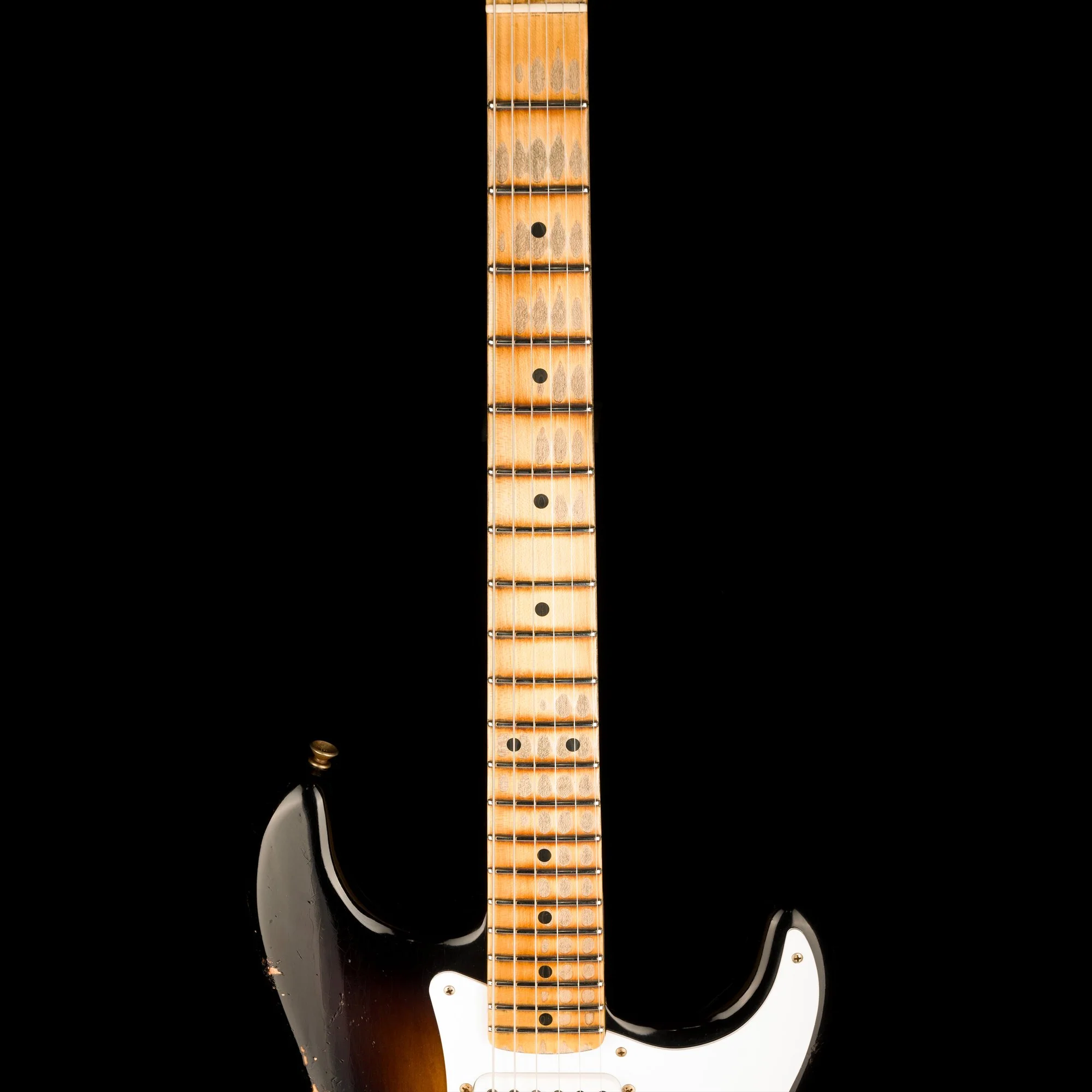 Fender Custom Shop Limited Edition 70th Anniversary 1954 Stratocaster Heavy Relic Wide Fade 2-Tone Sunburst - Image 11
