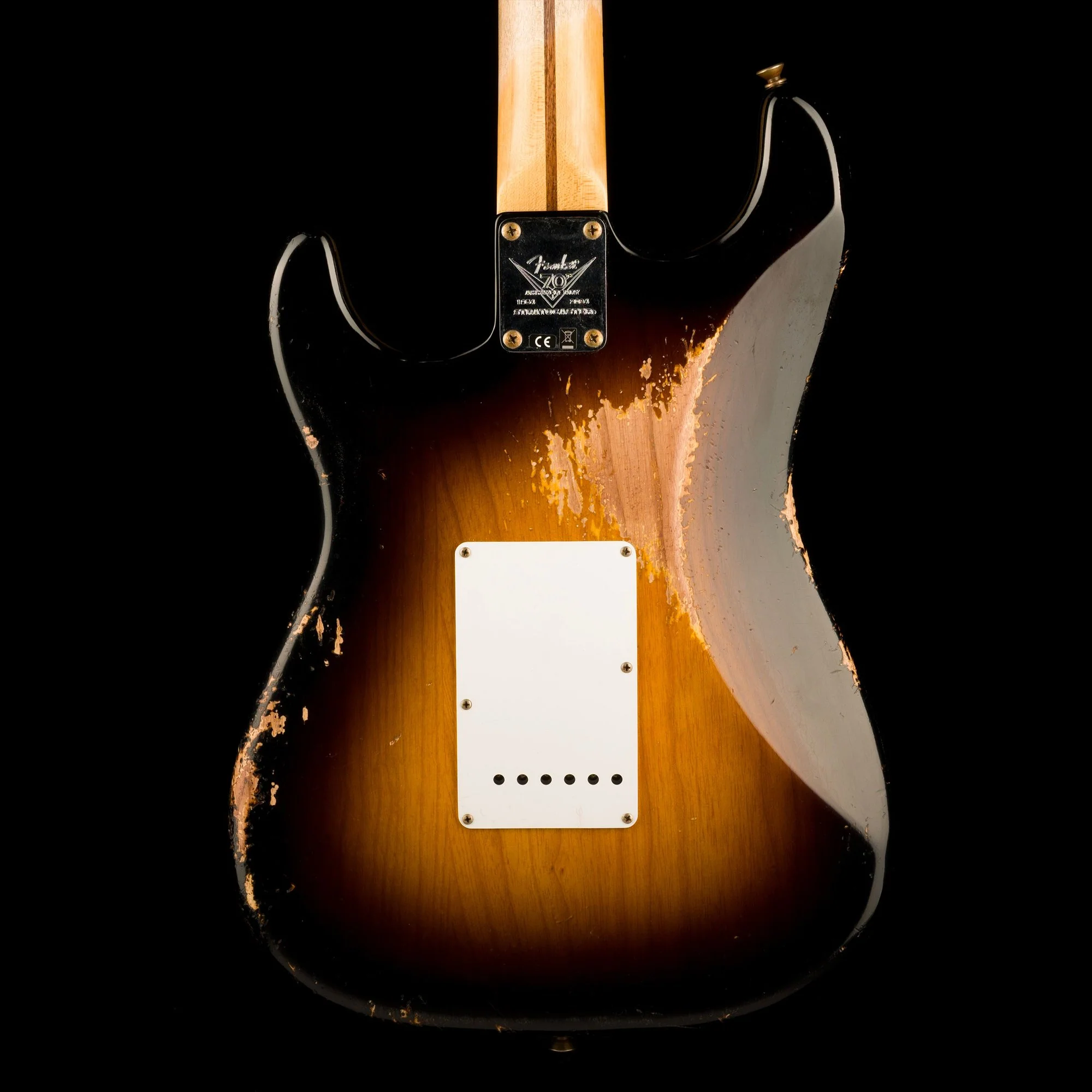 Fender Custom Shop Limited Edition 70th Anniversary 1954 Stratocaster Heavy Relic Wide Fade 2-Tone Sunburst - Image 12