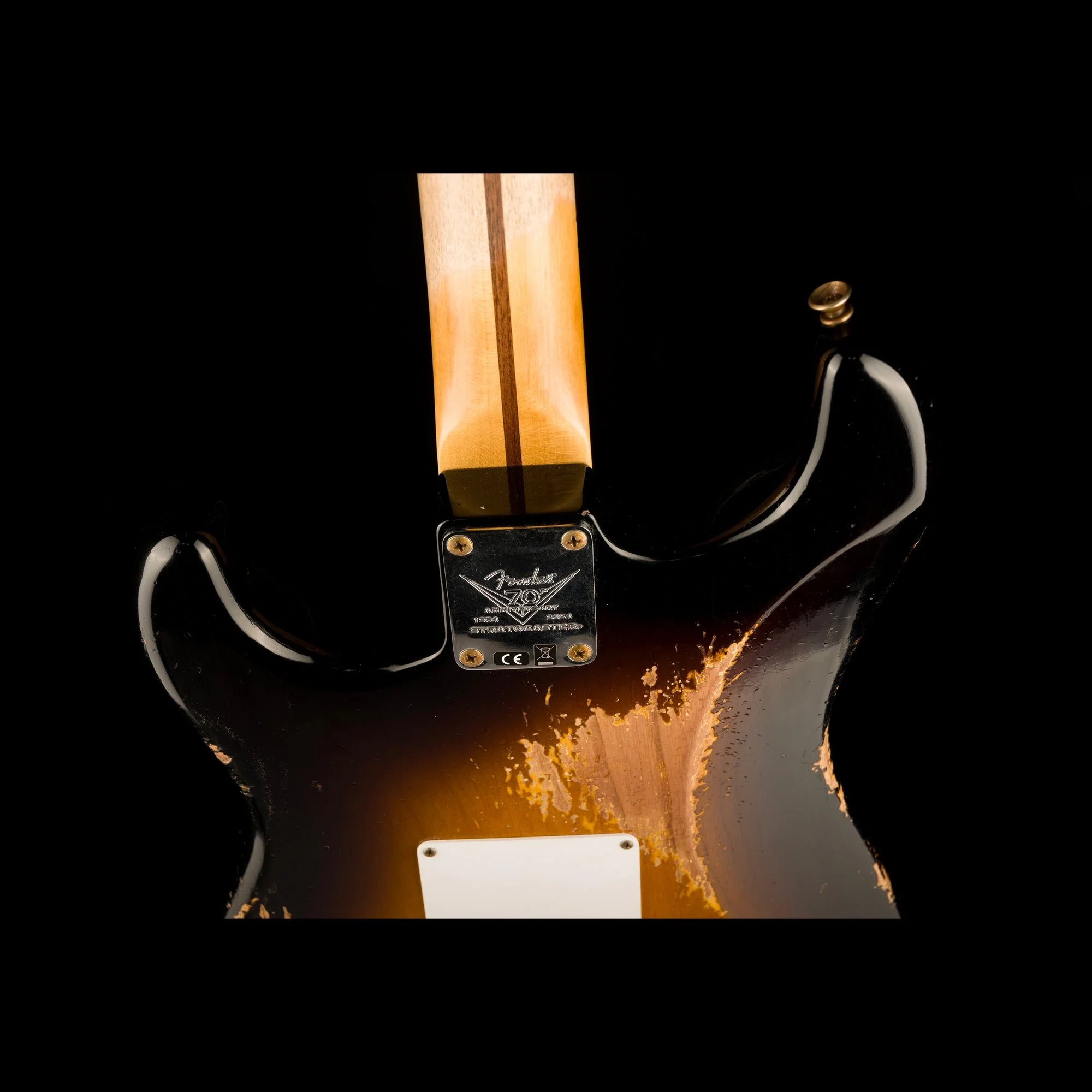 Fender Custom Shop Limited Edition 70th Anniversary 1954 Stratocaster Heavy Relic Wide Fade 2-Tone Sunburst - Image 14