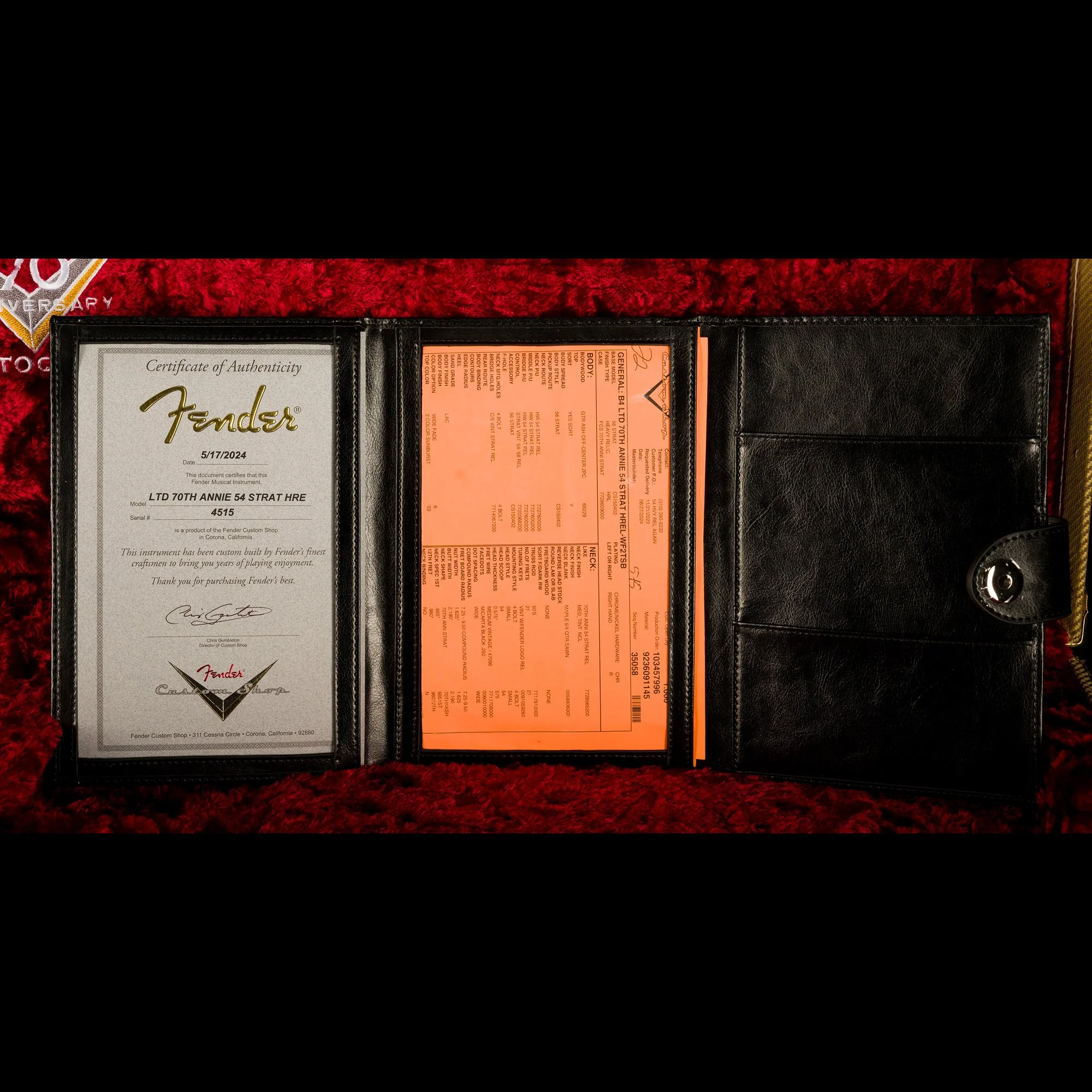Fender Custom Shop Limited Edition 70th Anniversary 1954 Stratocaster Heavy Relic Wide Fade 2-Tone Sunburst - Image 18