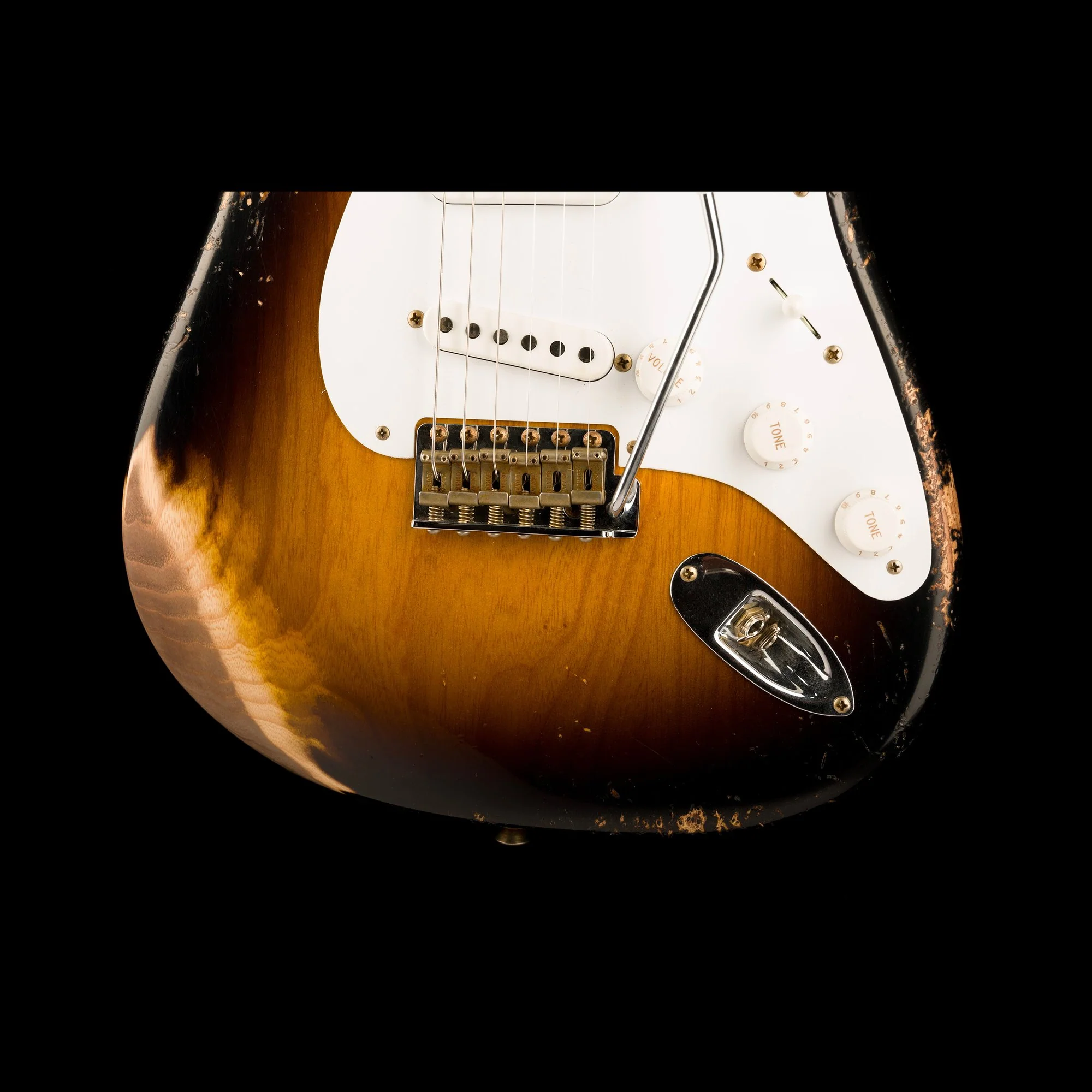 Fender Custom Shop Limited Edition 70th Anniversary 1954 Stratocaster Heavy Relic Wide Fade 2-Tone Sunburst - Image 5