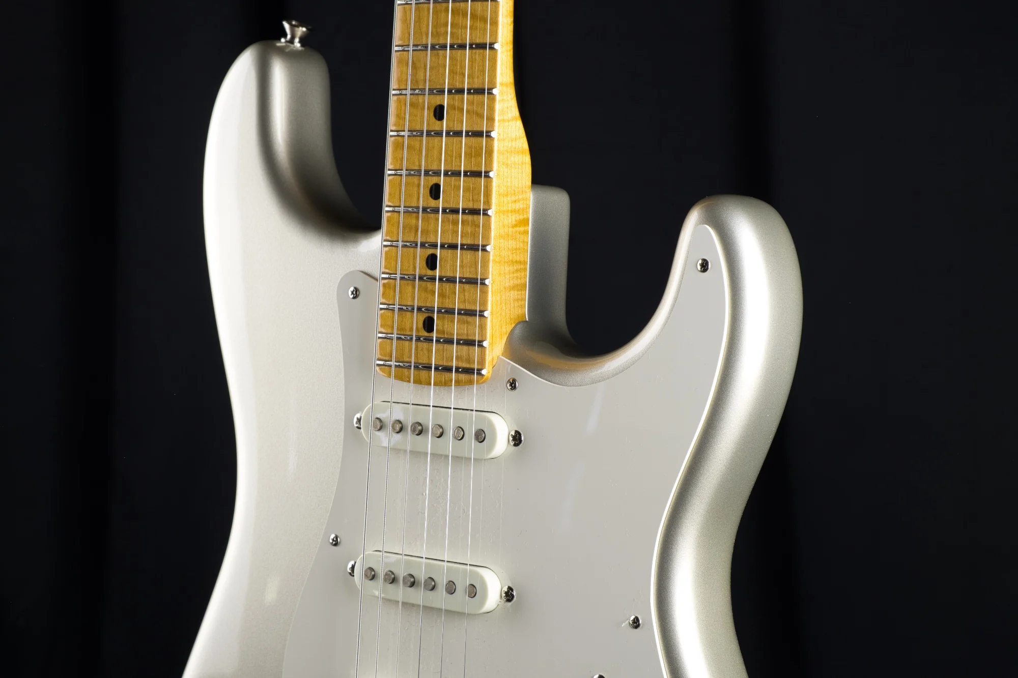 Fender Custom Shop Limited Edition American Custom Stratocaster NOS Aged Inca Silver Electric Guitar With Case - Image 4
