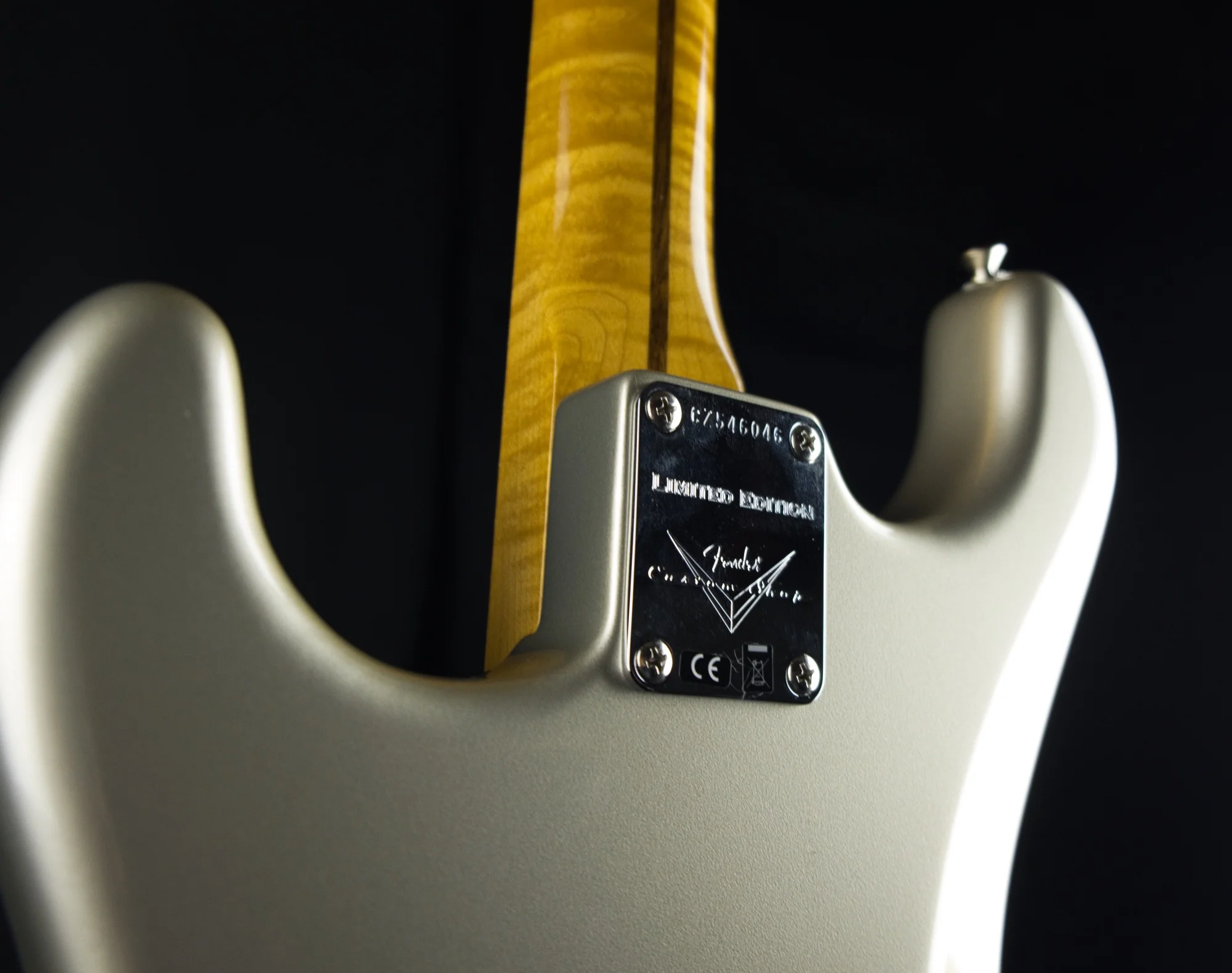 Fender Custom Shop Limited Edition American Custom Stratocaster NOS Aged Inca Silver Electric Guitar With Case - Image 9