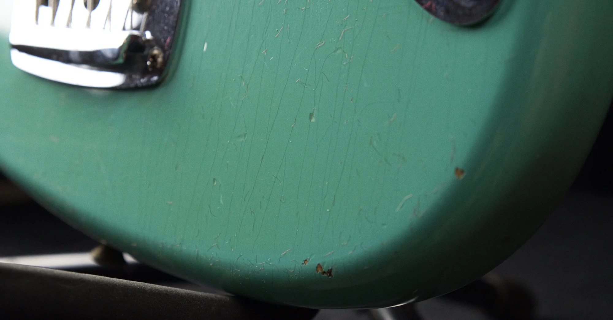 Fender Custom Shop Limited Edition Bass VI Journeyman Relic Faded Aged Seafoam Green With Case - Image 8
