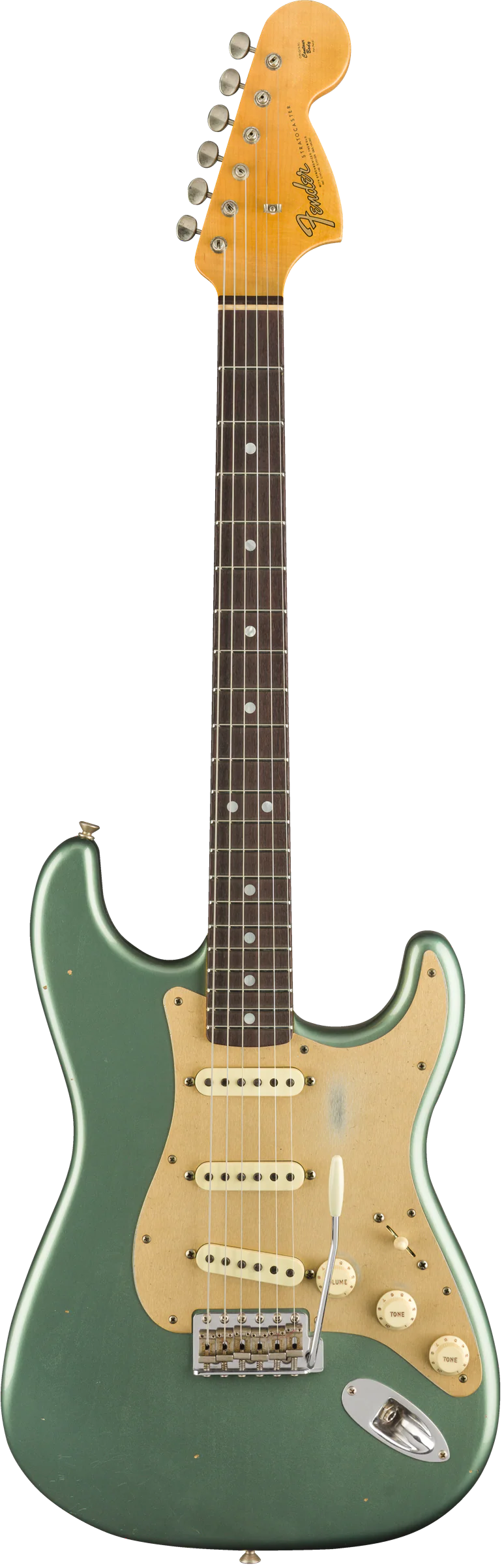 Fender Custom Shop Limited Edition Big Head Stratocaster Journeyman Relic Aged Sherwood Green Metallic Electric Guitar - Image 2