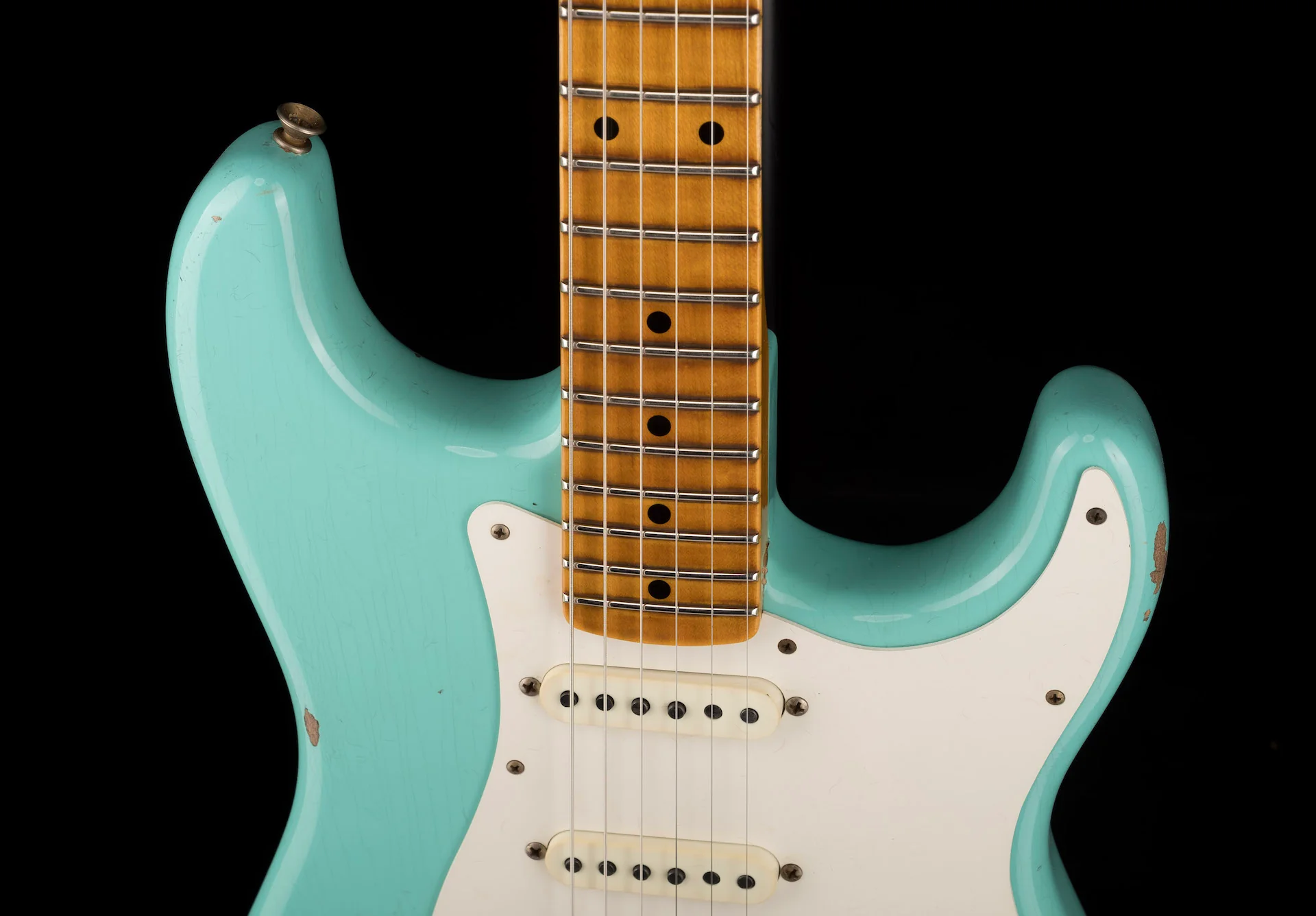 Fender Custom Shop Limited Edition Fat 50's Stratocaster Relic Super Faded Aged Sea Foam Green - Image 3