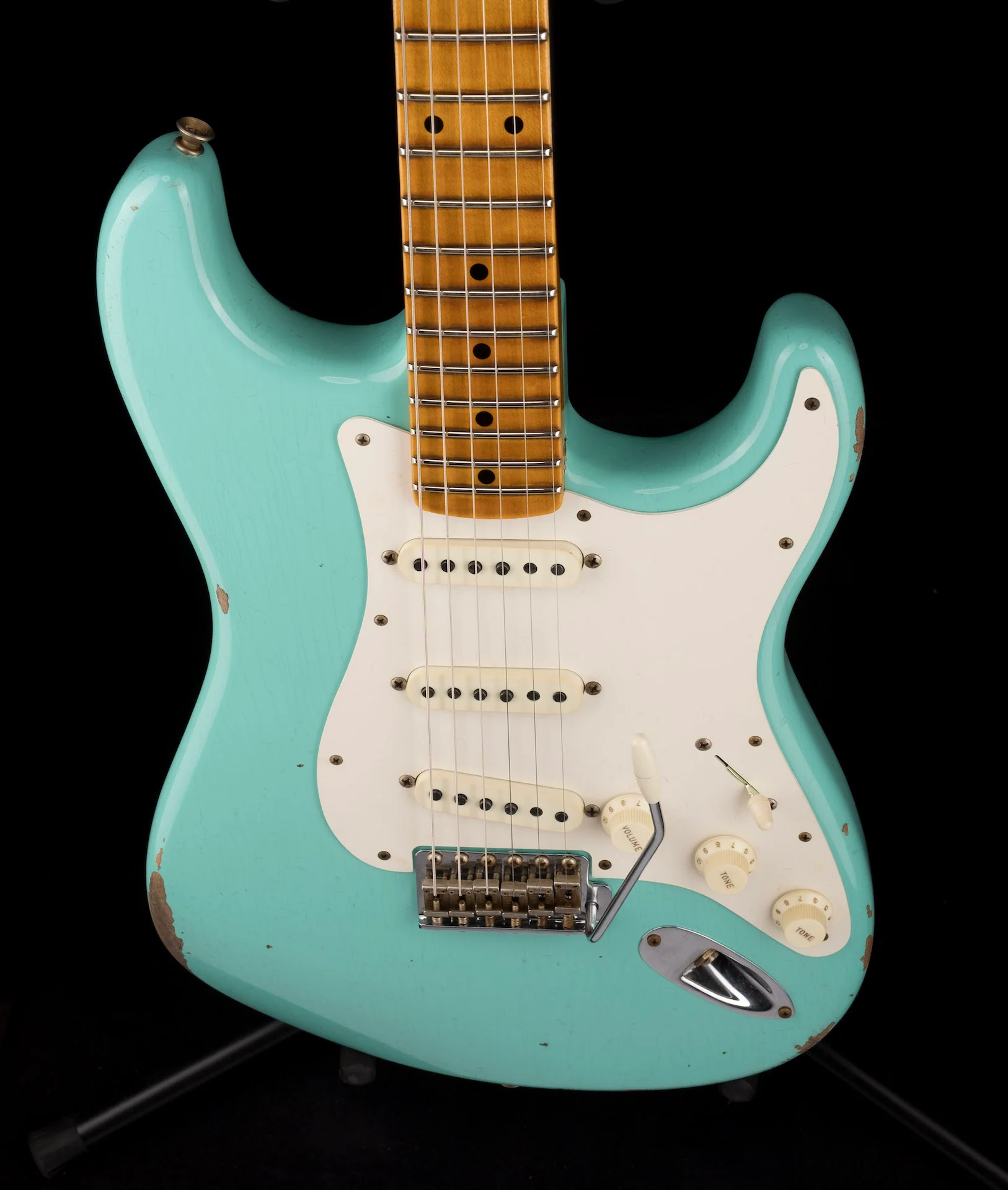 Fender Custom Shop Limited Edition Fat 50's Stratocaster Relic Super Faded Aged Sea Foam Green - Image 4
