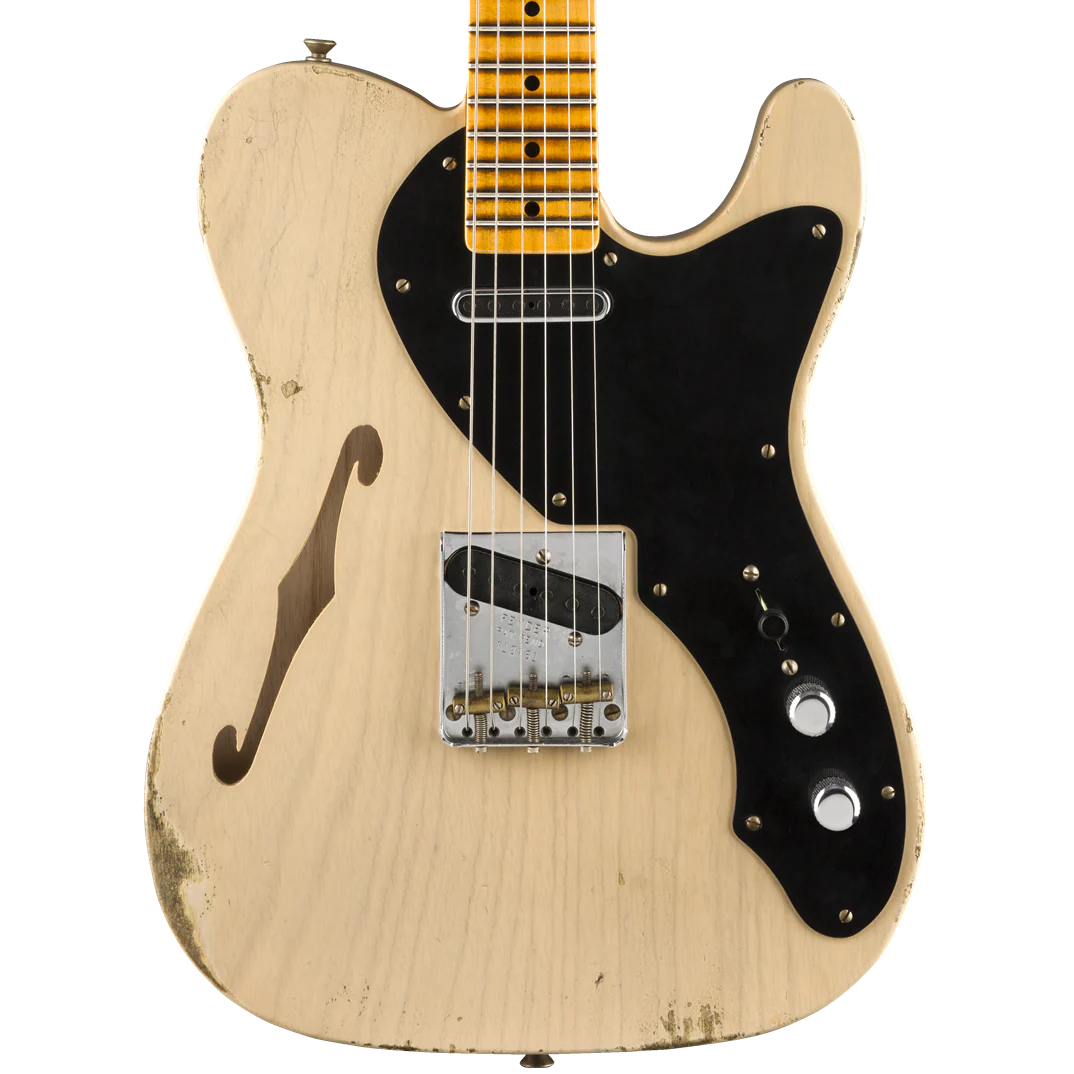 Fender Custom Shop Limited Edition Loaded Thinline Nocaster Relic Aged Dirty White Blonde With Case