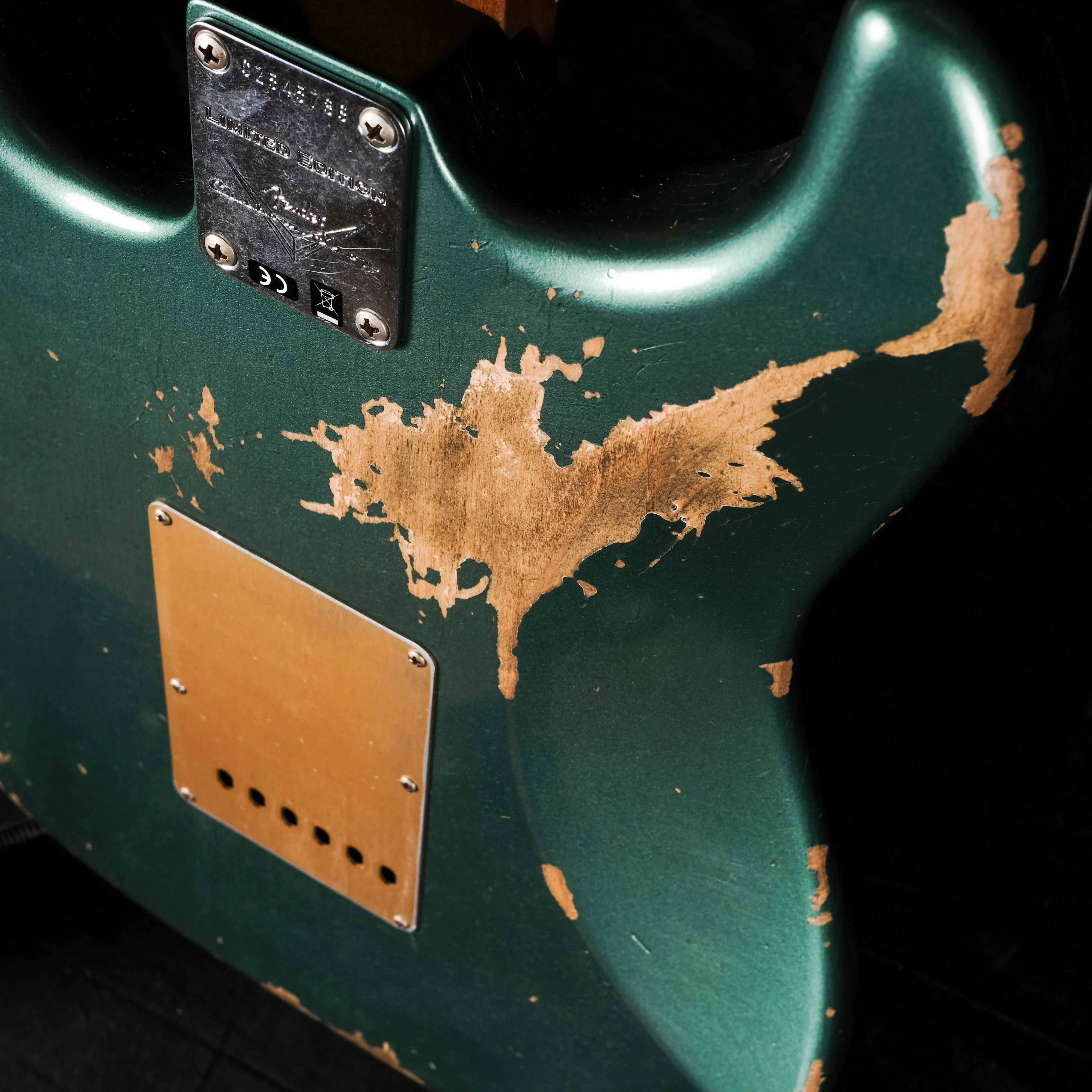 Fender Custom Shop Limited Edition Roasted 1959 Stratocaster Heavy Relic Rosewood Aged Sherwood Green Metallic - Image 12