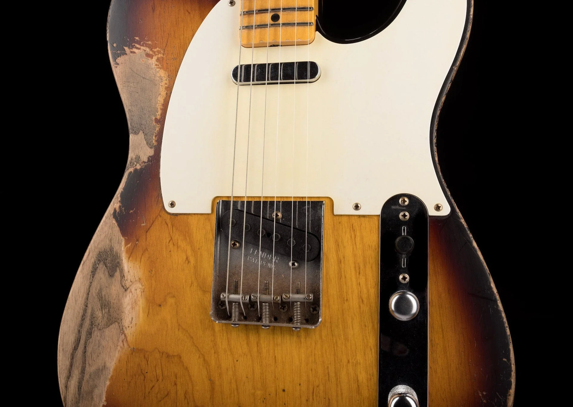 Fender Custom Shop Masterbuilt Austin MacNutt 1955 Telecaster Heavy Relic 2-Tone Sunburst With Case - Image 6