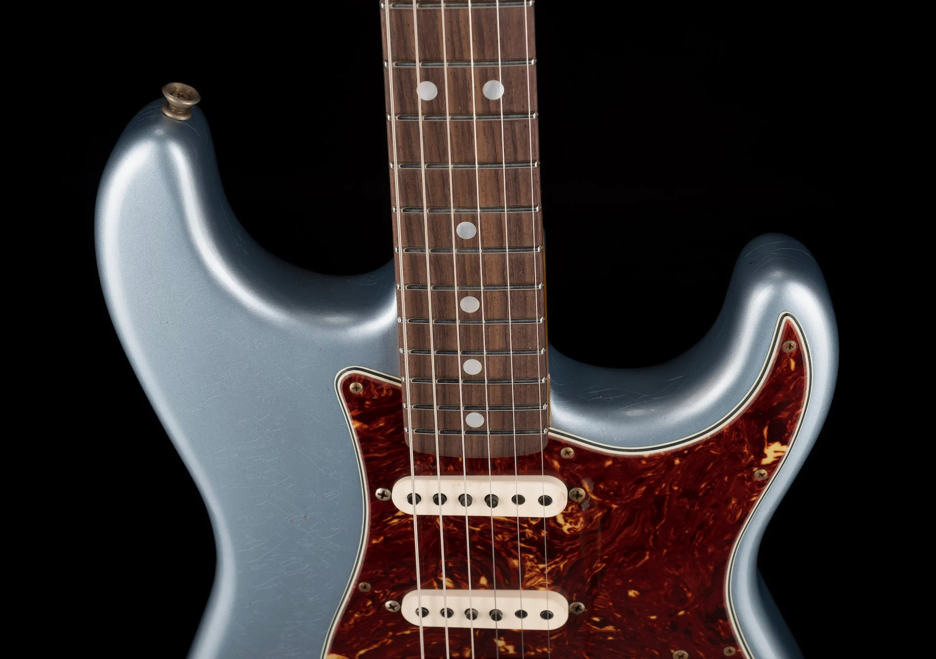 Fender Custom Shop Masterbuilt Austin MacNutt 1965 Stratocaster HSS Journeyman Relic Blue Ice Metallic - Image 3