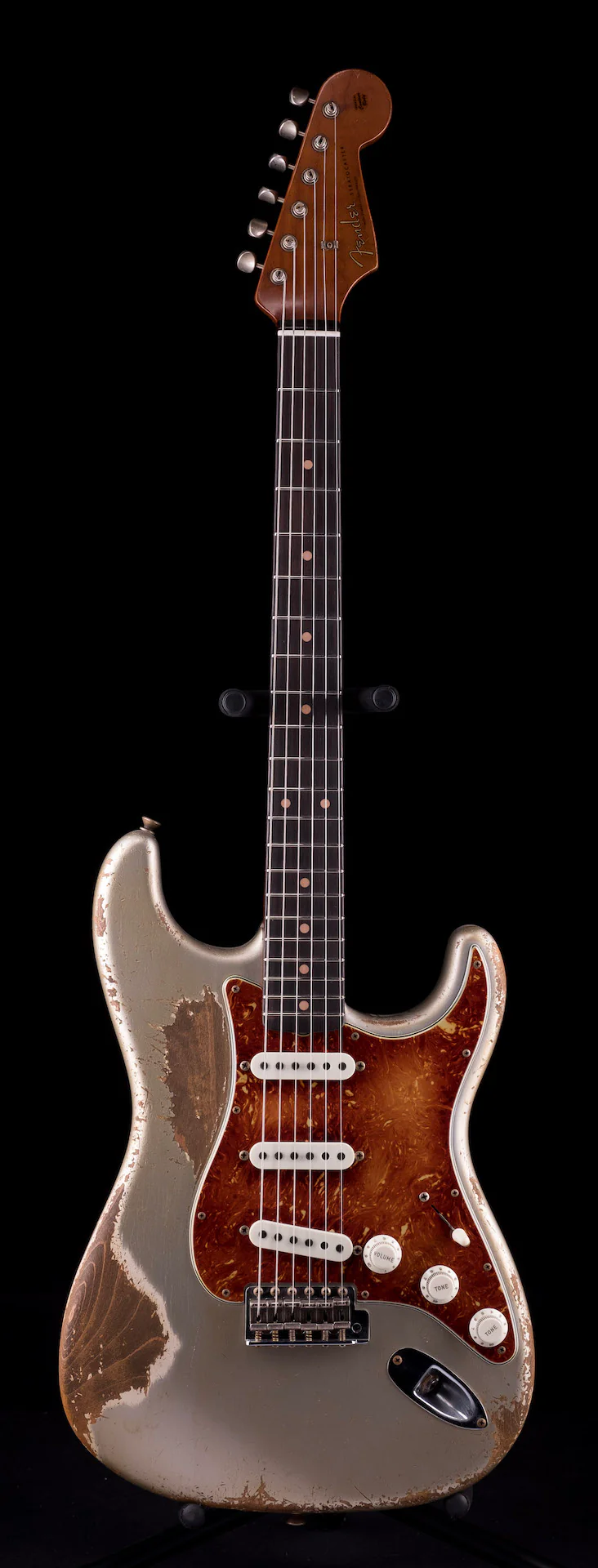 Fender Custom Shop Masterbuilt Carlos Lopez '59 Strat Heavy Relic Inca Silver - Image 2