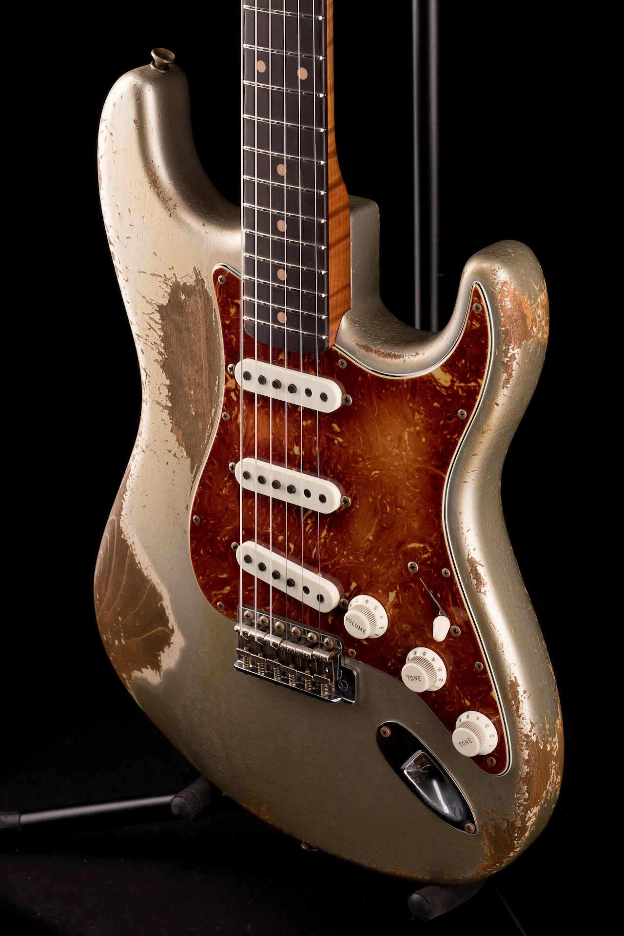 Fender Custom Shop Masterbuilt Carlos Lopez '59 Strat Heavy Relic Inca Silver - Image 3