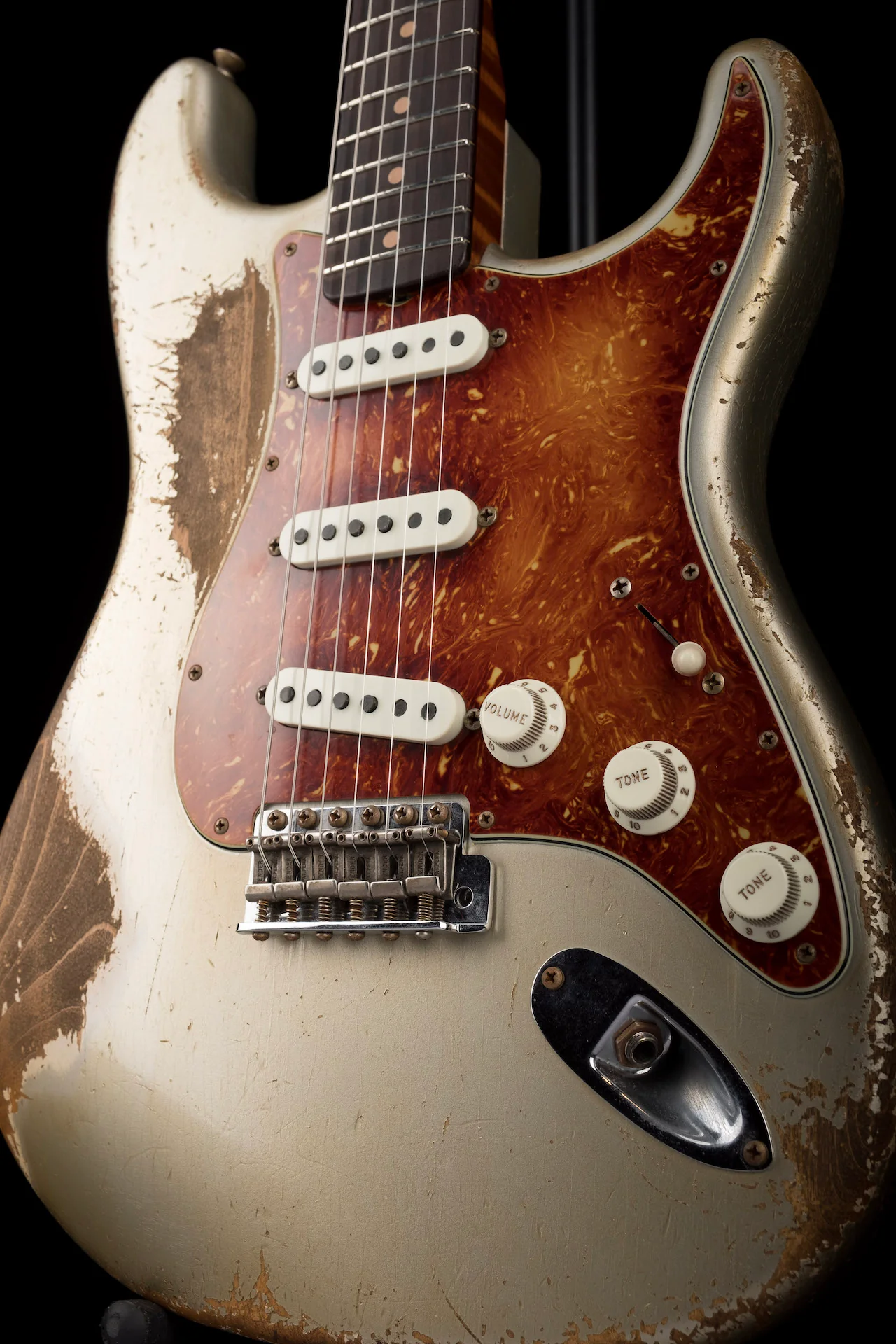 Fender Custom Shop Masterbuilt Carlos Lopez '59 Strat Heavy Relic Inca Silver - Image 4