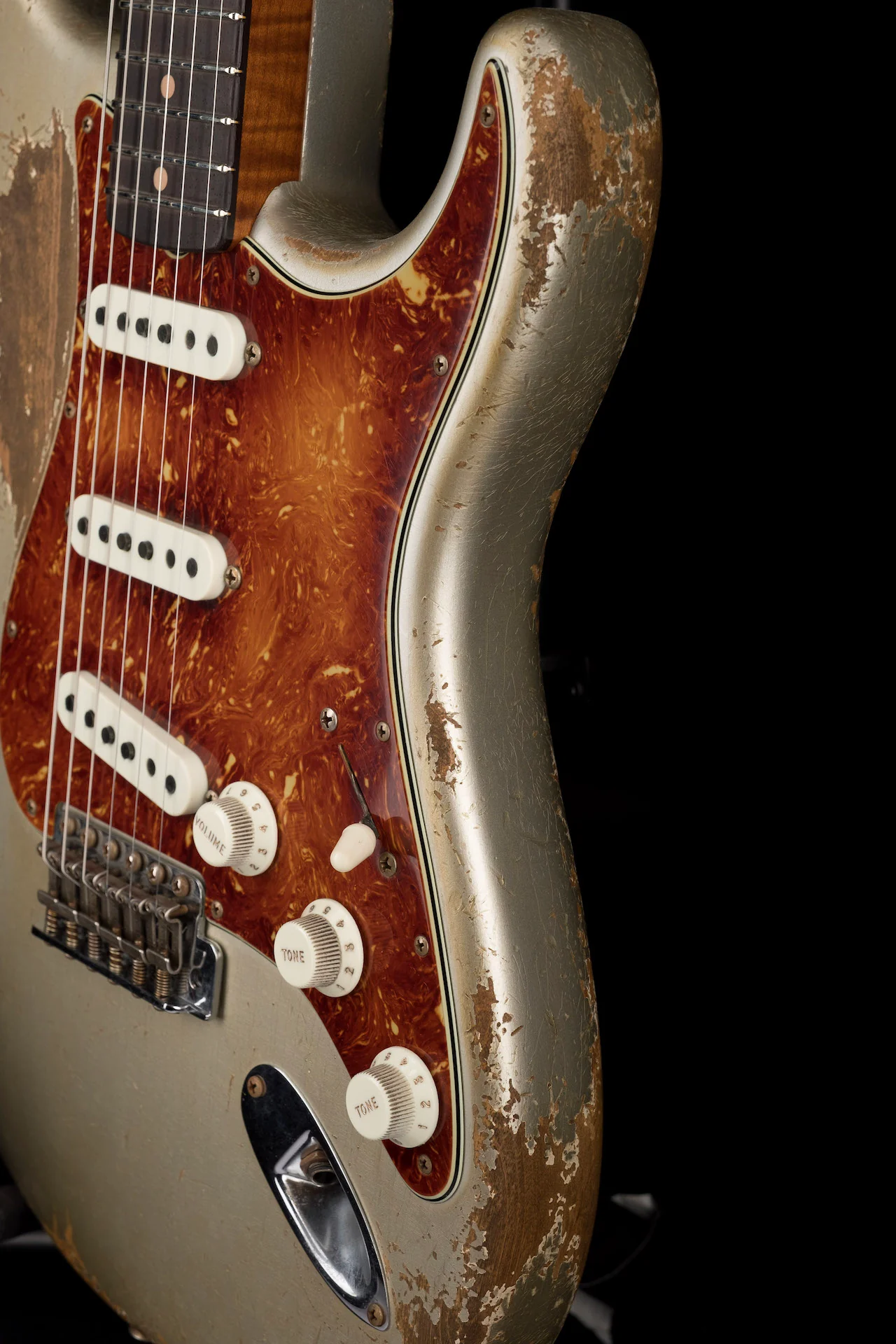 Fender Custom Shop Masterbuilt Carlos Lopez '59 Strat Heavy Relic Inca Silver - Image 7