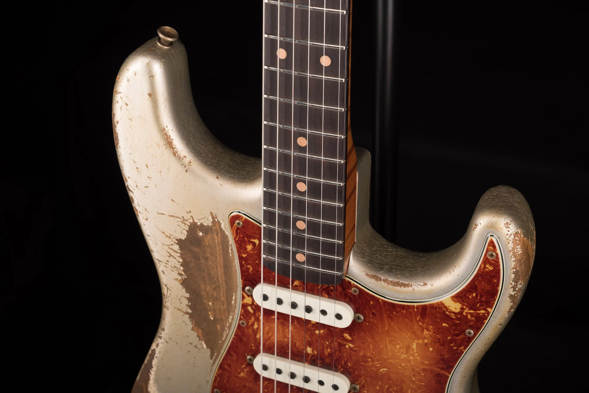 Fender Custom Shop Masterbuilt Carlos Lopez '59 Strat Heavy Relic Inca Silver - Image 9