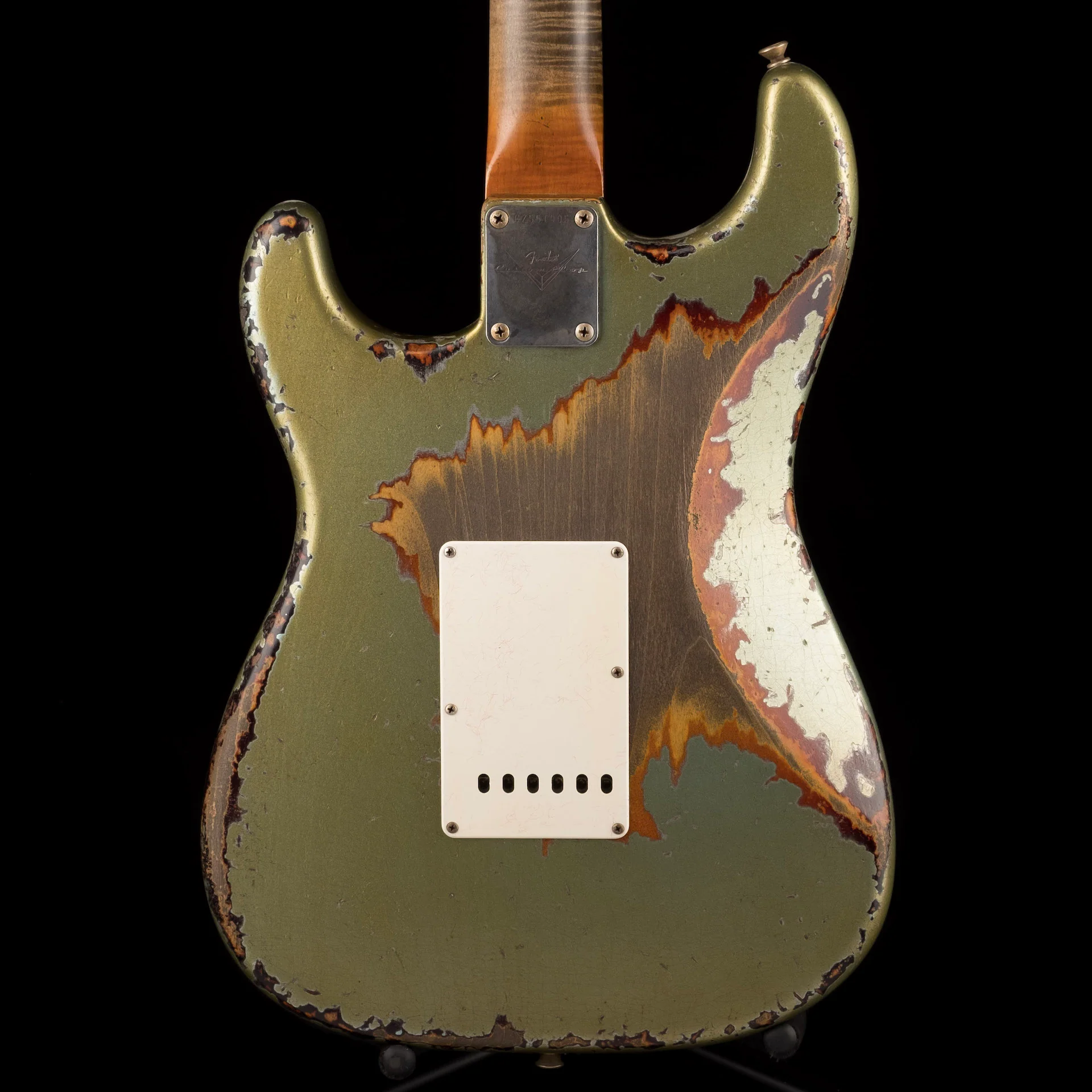 Fender Custom Shop Masterbuilt Dale Wilson 1965 Stratocaster Heavy Relic Firemist Silver Over Sunburst - Image 13