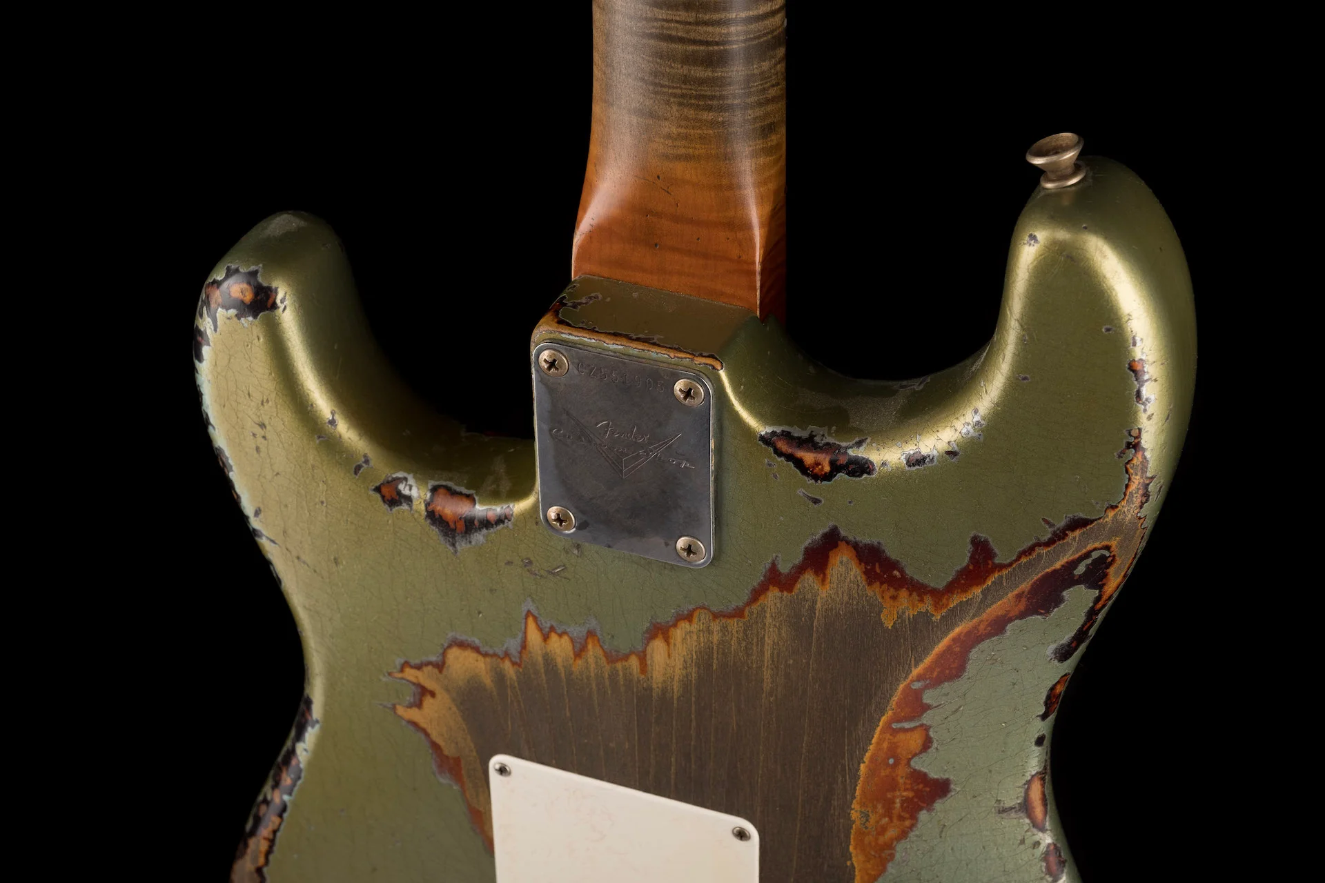 Fender Custom Shop Masterbuilt Dale Wilson 1965 Stratocaster Heavy Relic Firemist Silver Over Sunburst - Image 15