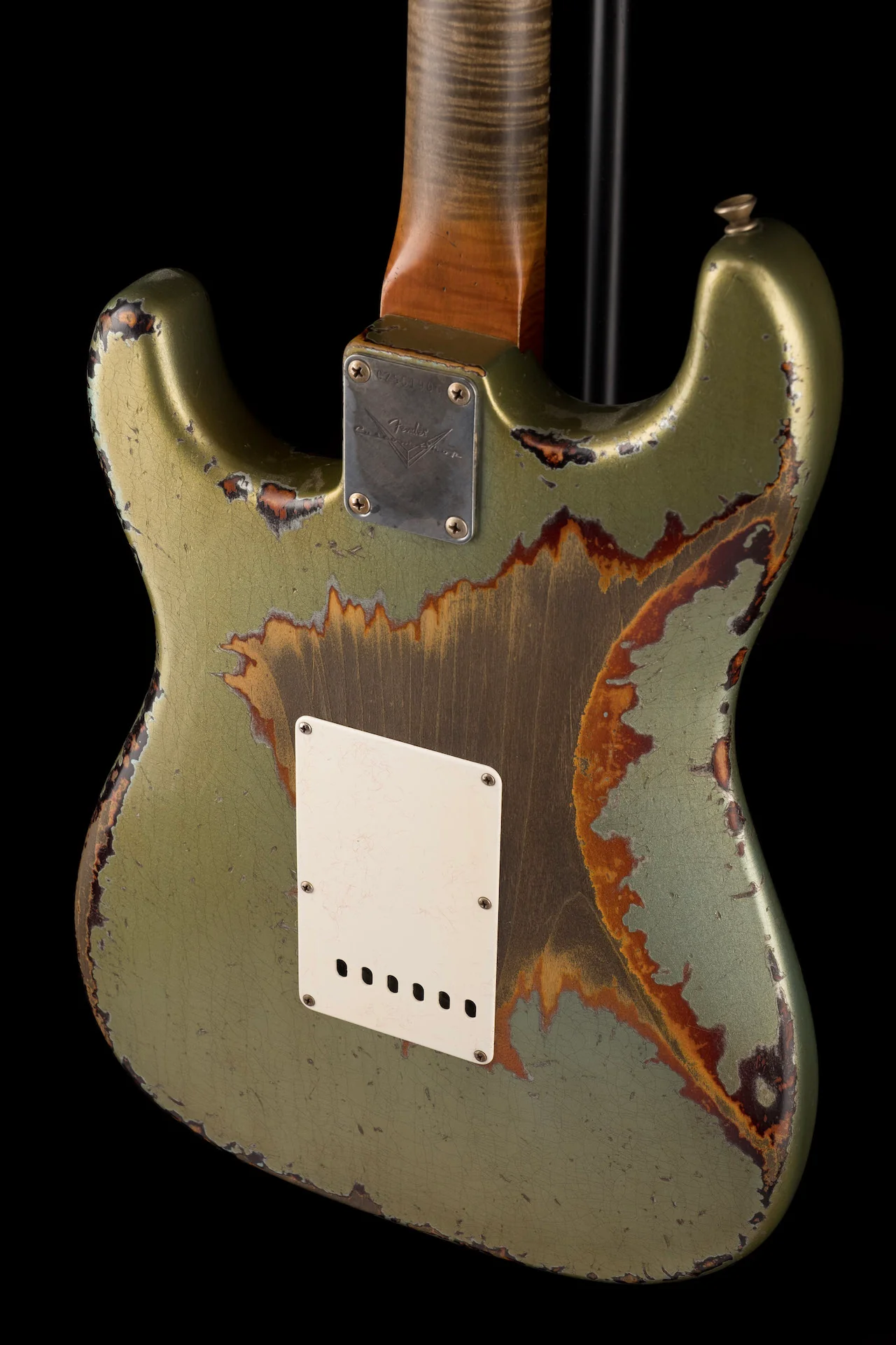 Fender Custom Shop Masterbuilt Dale Wilson 1965 Stratocaster Heavy Relic Firemist Silver Over Sunburst - Image 16