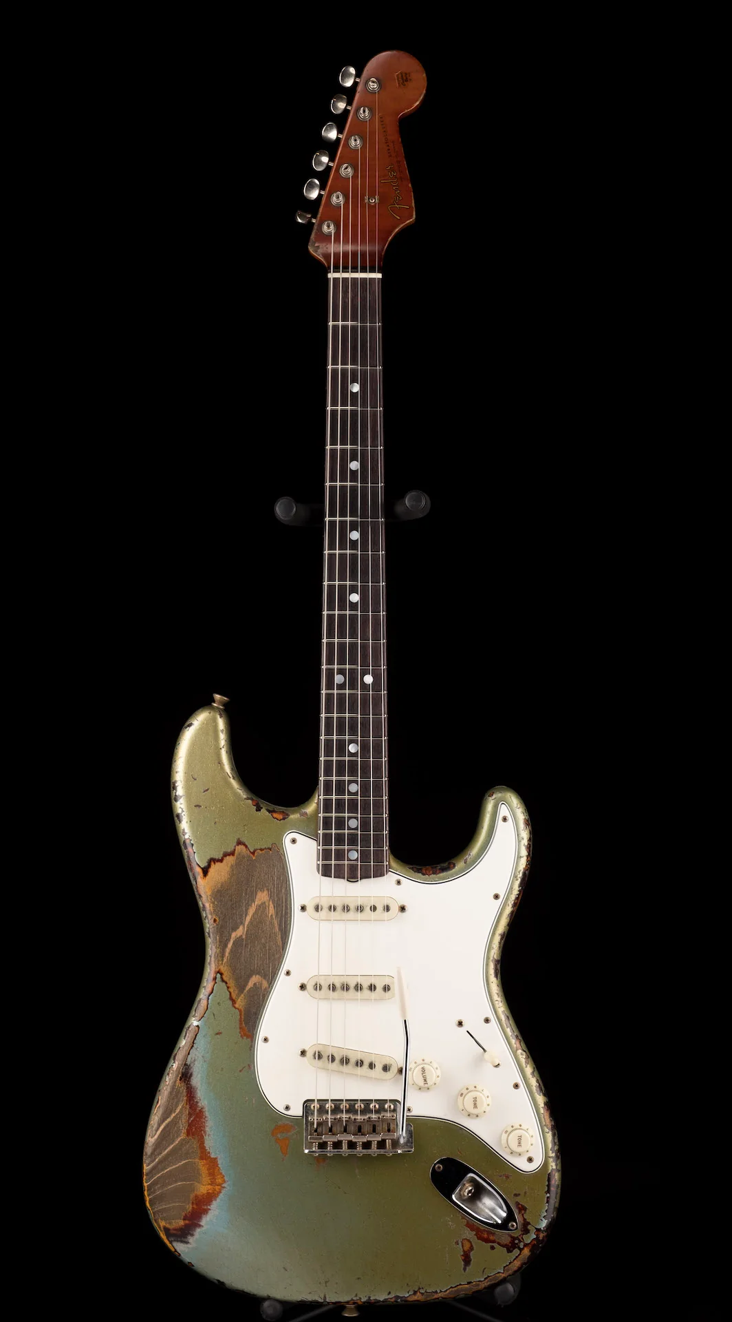 Fender Custom Shop Masterbuilt Dale Wilson 1965 Stratocaster Heavy Relic Firemist Silver Over Sunburst - Image 2