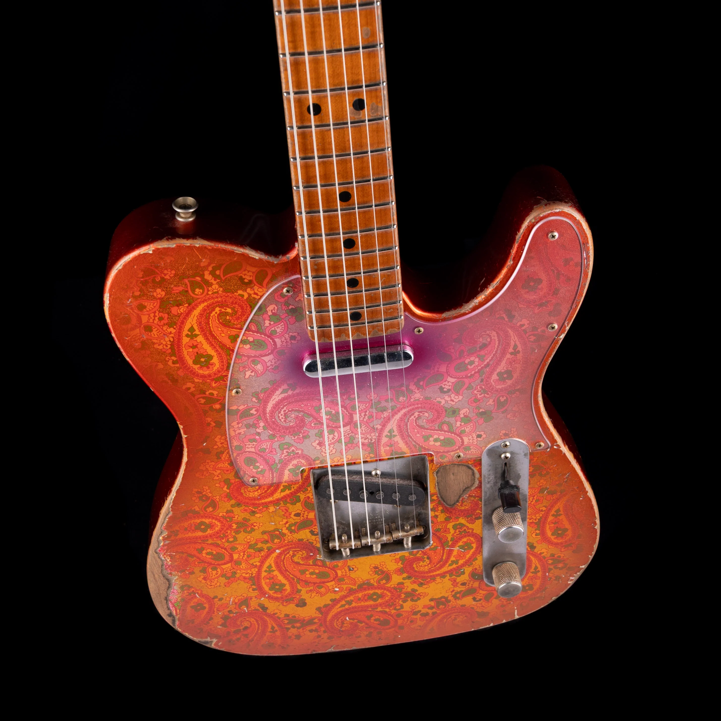 Fender Custom Shop Masterbuilt Dale Wilson 1967 Telecaster Relic Tangerine Paisley - Image 3