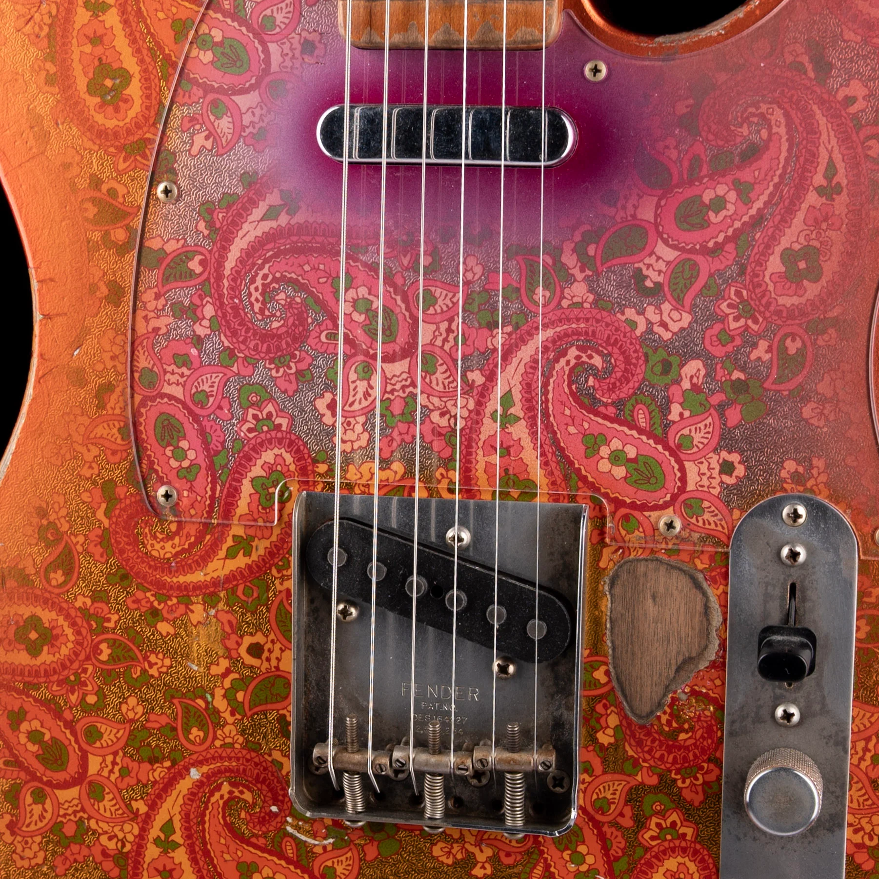 Fender Custom Shop Masterbuilt Dale Wilson 1967 Telecaster Relic Tangerine Paisley - Image 4
