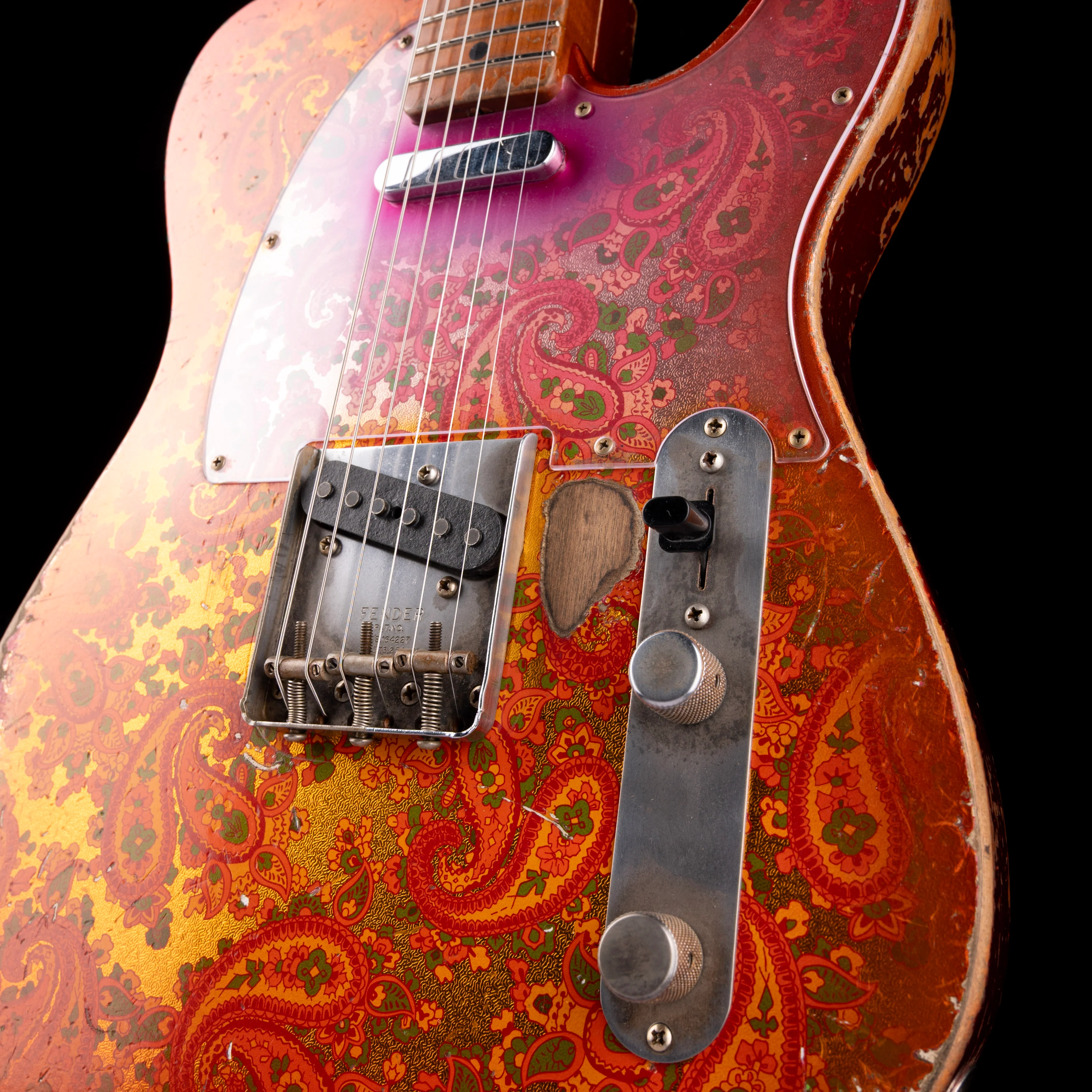 Fender Custom Shop Masterbuilt Dale Wilson 1967 Telecaster Relic Tangerine Paisley - Image 5
