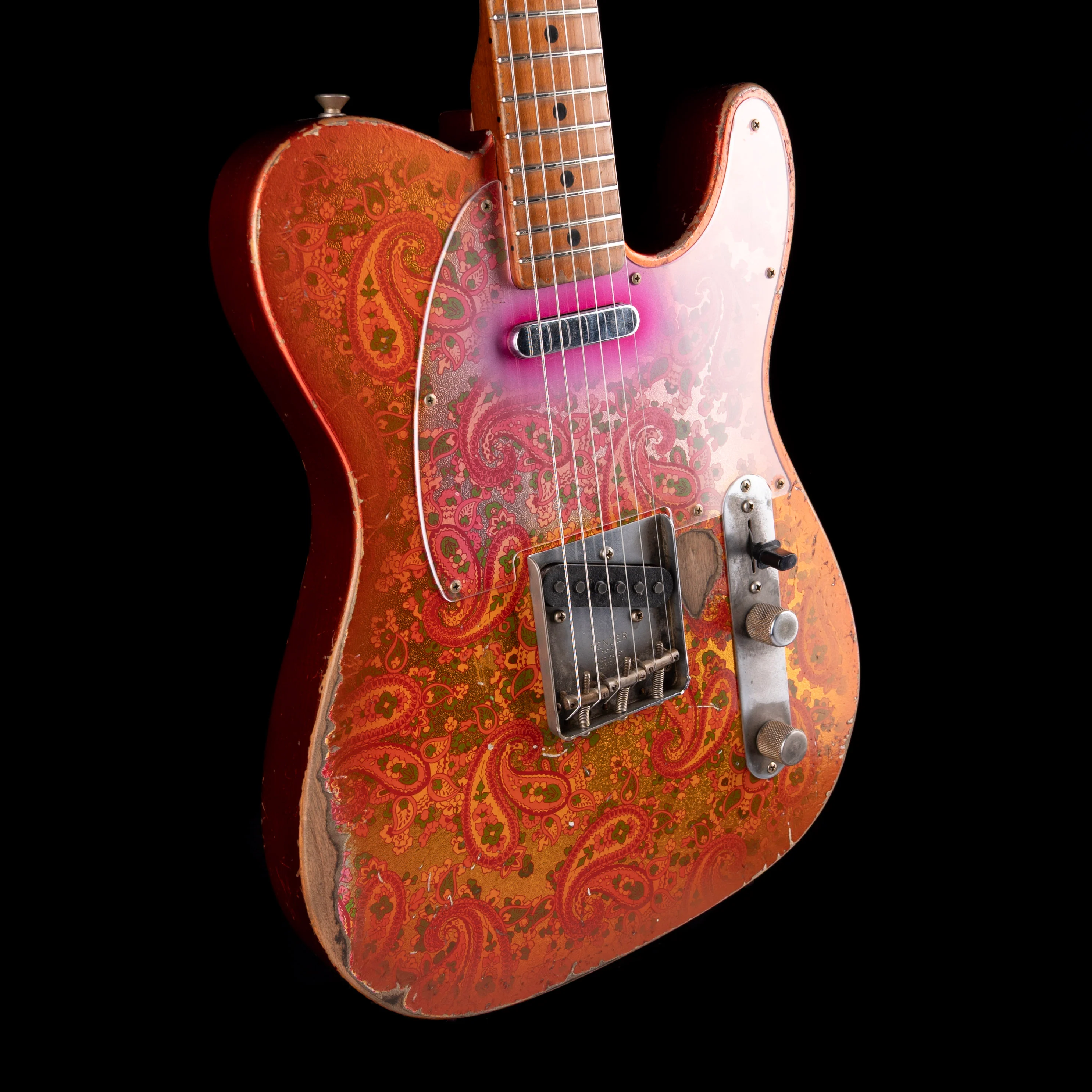 Fender Custom Shop Masterbuilt Dale Wilson 1967 Telecaster Relic Tangerine Paisley - Image 6