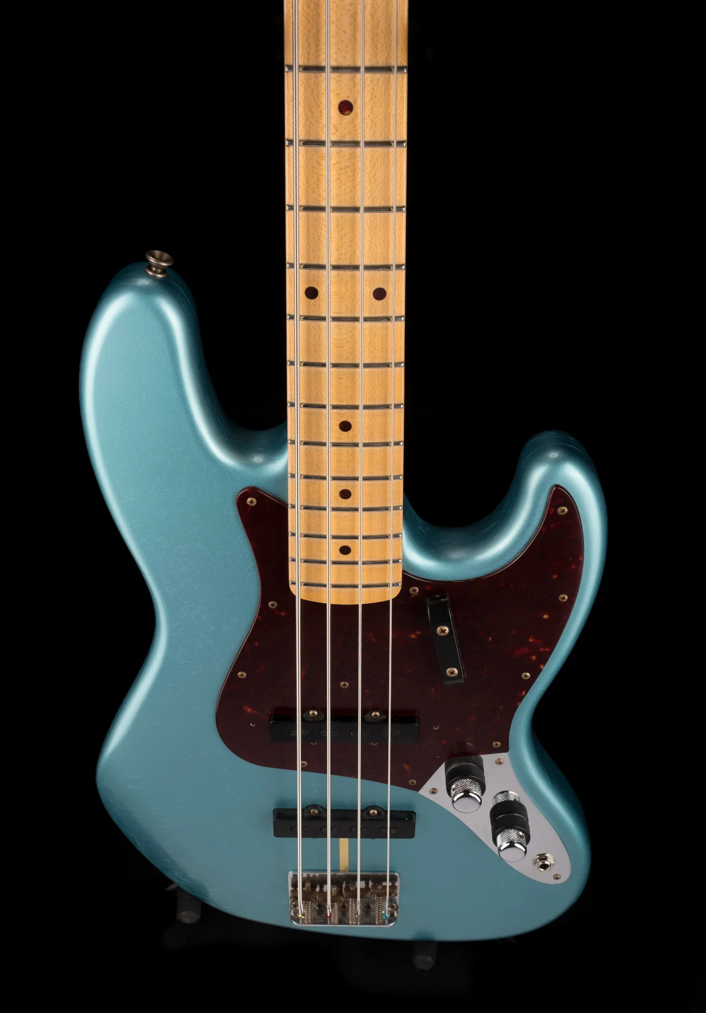 Fender Custom Shop Masterbuilt David Brown 1960 Jazz Bass Journeyman Relic Faded Teal Green Metallic With Case - Image 3