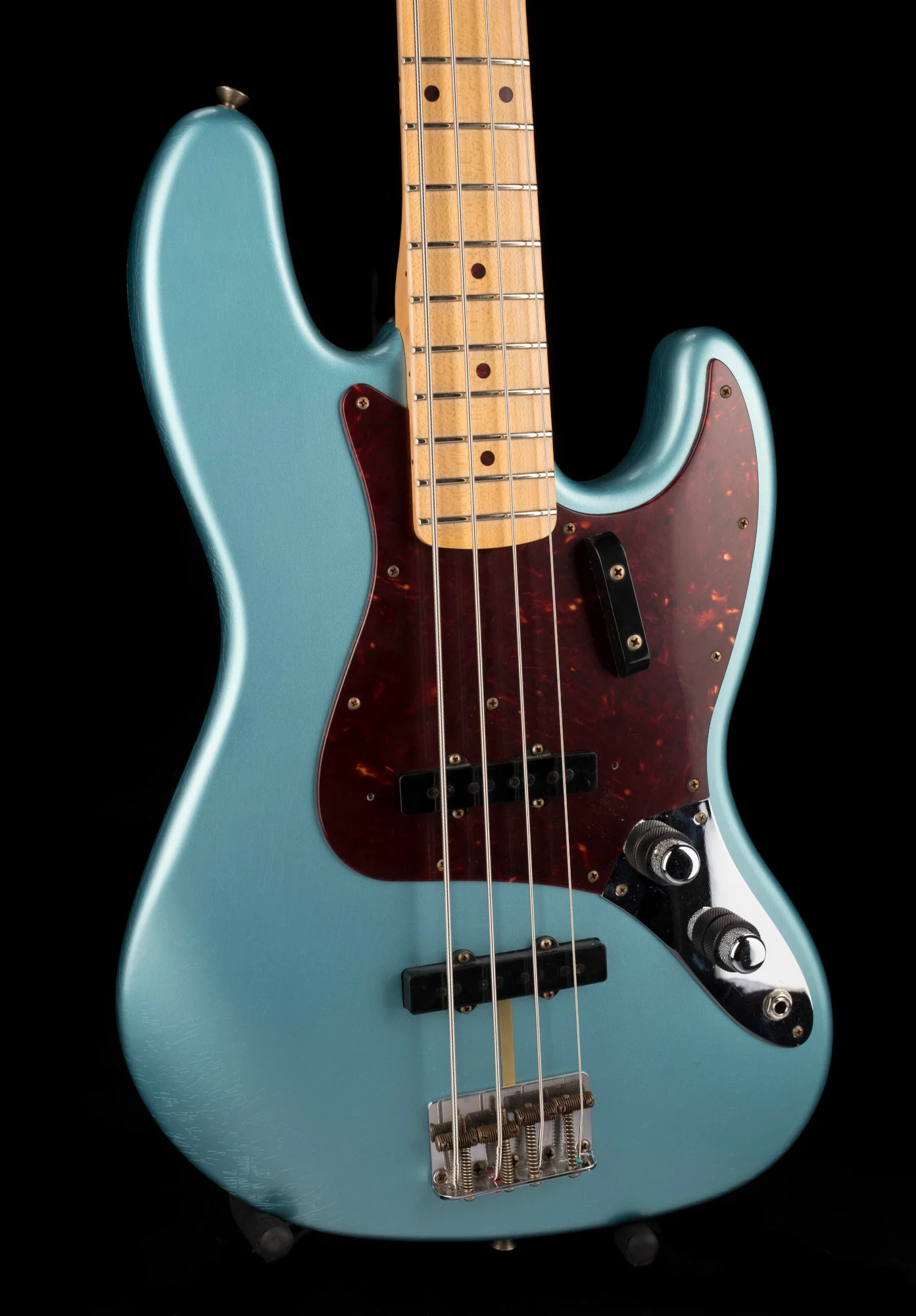 Fender Custom Shop Masterbuilt David Brown 1960 Jazz Bass Journeyman Relic Faded Teal Green Metallic With Case - Image 9