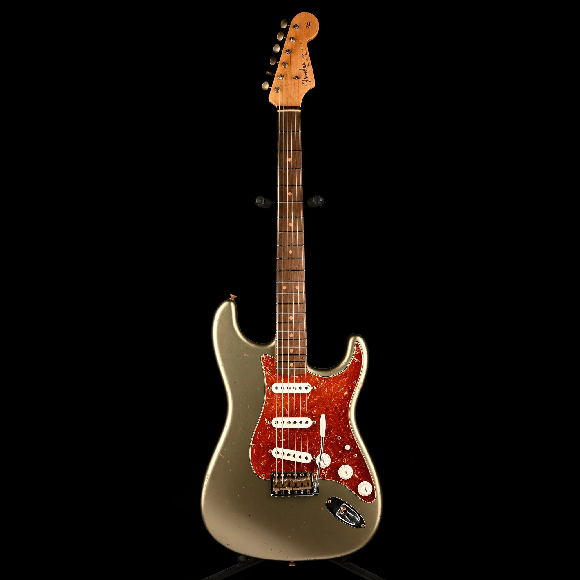 Fender Custom Shop Masterbuilt David Brown 1963 Stratocaster Journeyman Relic Brazilian Rosewood Super Faded Sage Green Metallic - Image 2