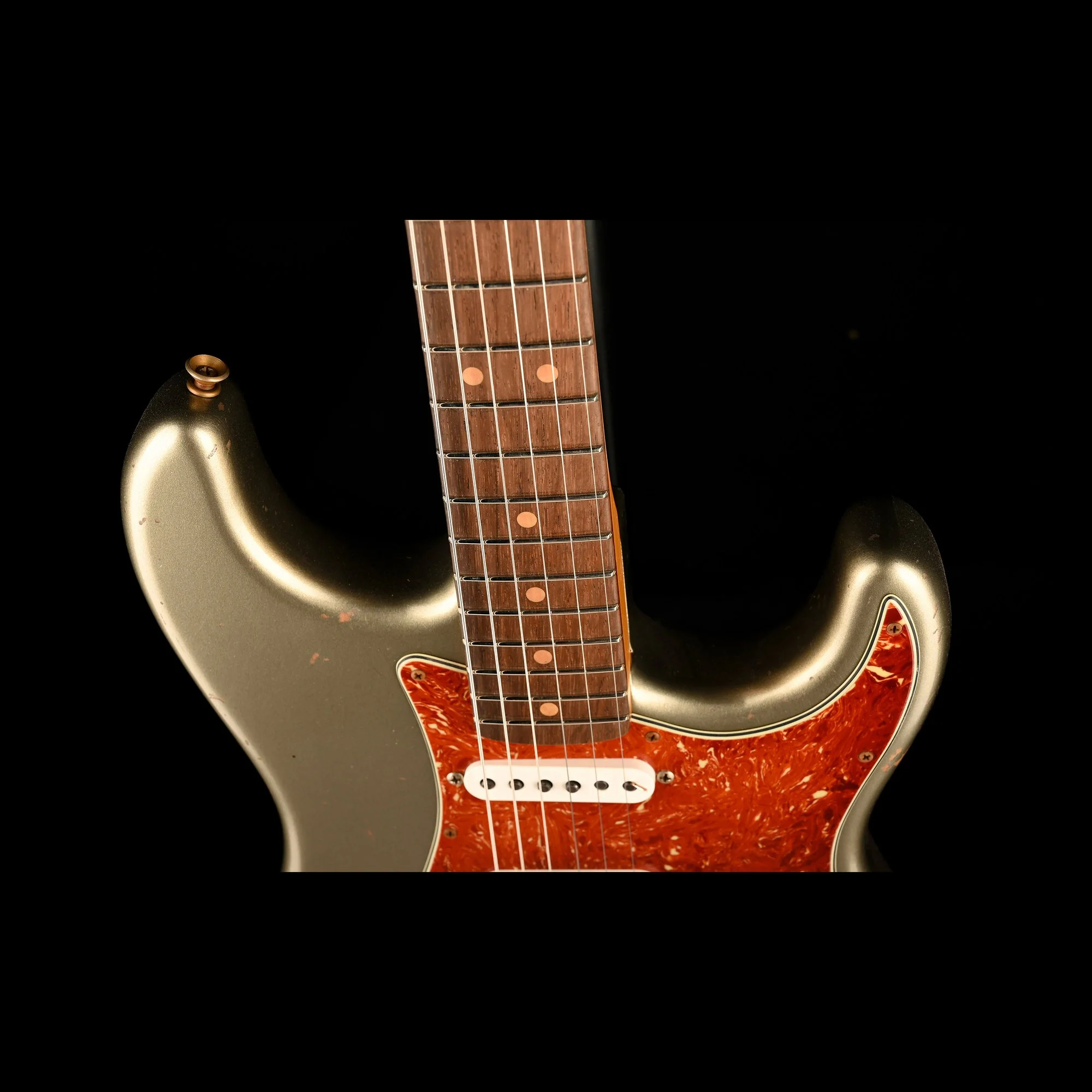 Fender Custom Shop Masterbuilt David Brown 1963 Stratocaster Journeyman Relic Brazilian Rosewood Super Faded Sage Green Metallic - Image 3