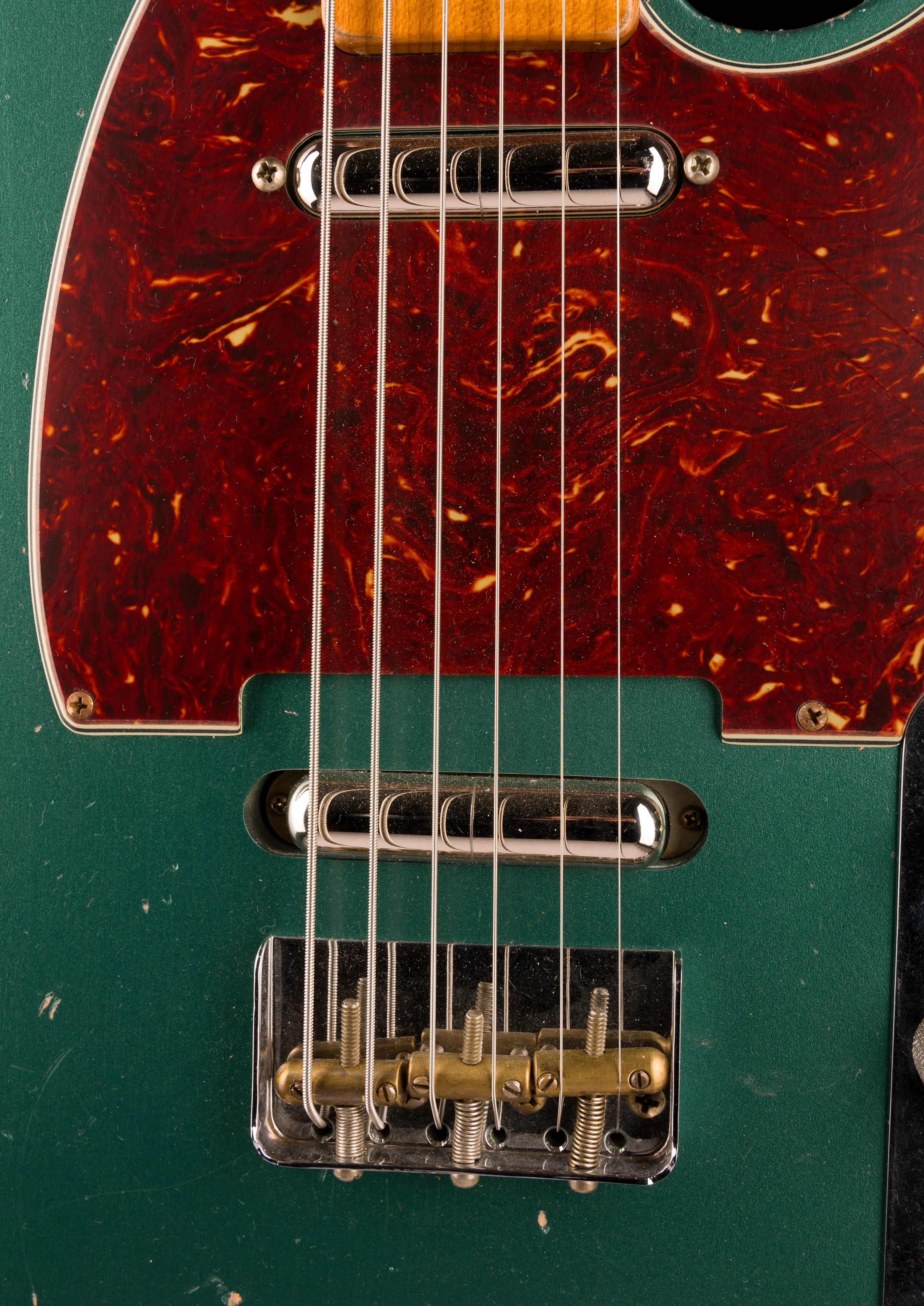 Fender Custom Shop Masterbuilt Dennis Galuszka Subsonic Telecaster Journeyman Relic Sherwood Green Metallic - Image 7