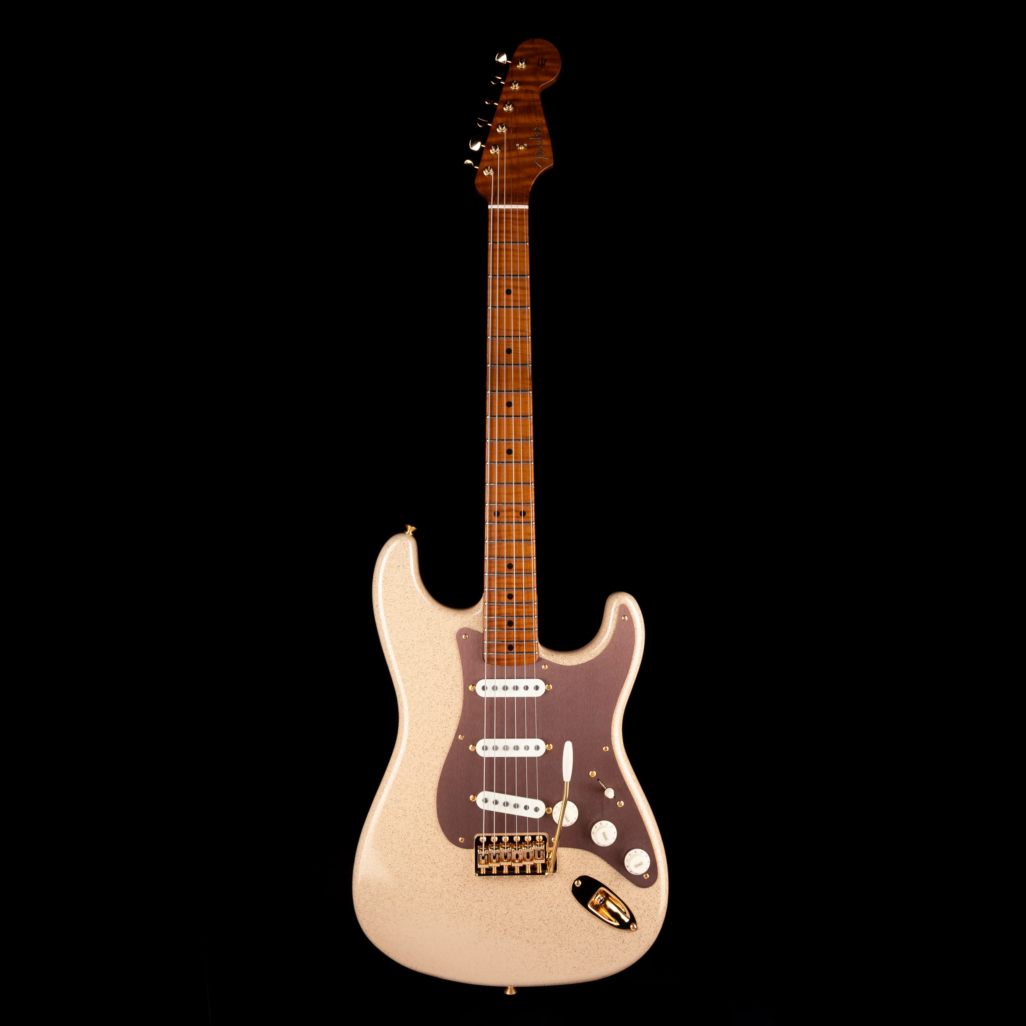 Fender Custom Shop Masterbuilt Jason Smith 1959 Stratocaster NOS Mojave Sand Sparkle With Case - Image 2