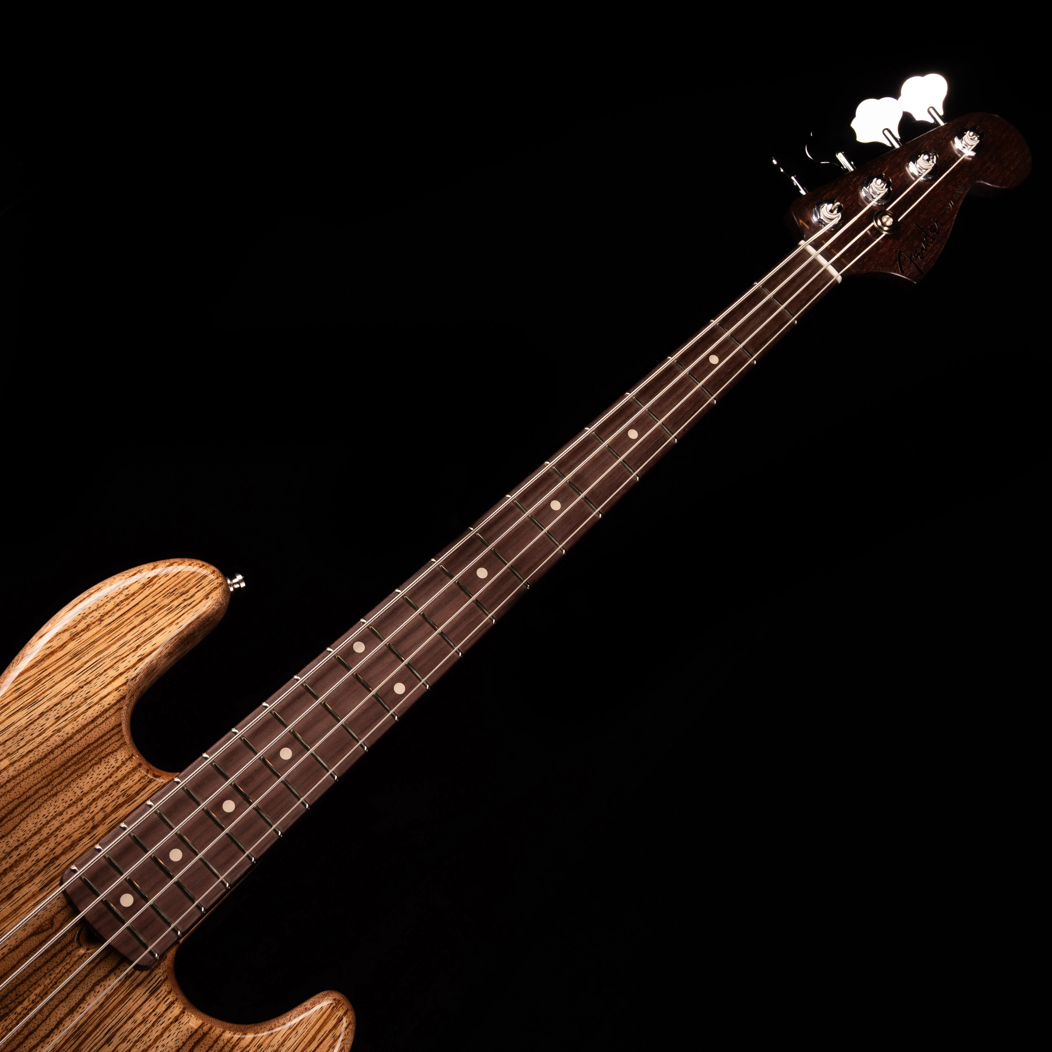 Fender Custom Shop Masterbuilt Jason Smith Custom Classic Jazz Bass NOS Zebrawood Natural With Case - Image 5