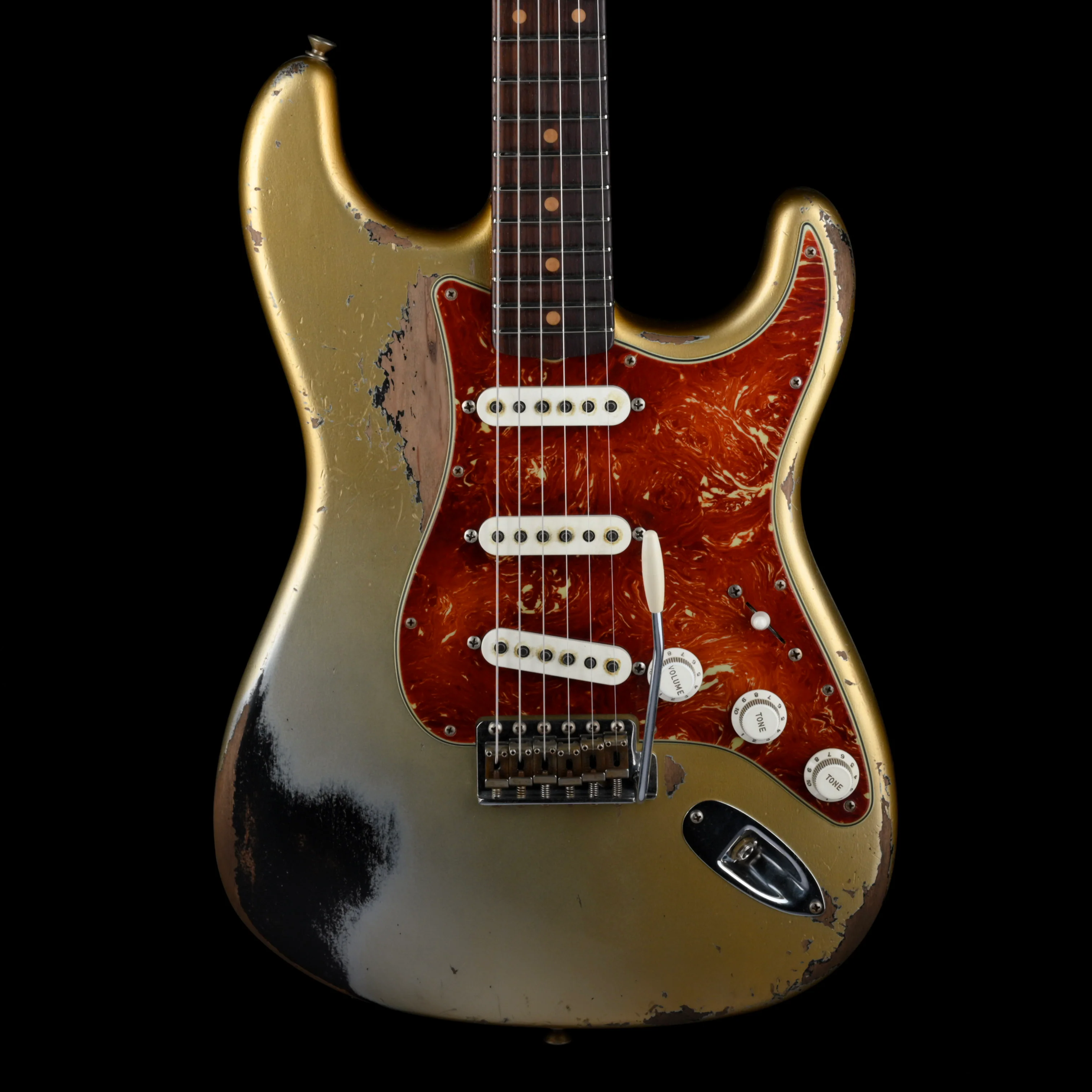 Fender Custom Shop Masterbuilt Levi Perry 1960 Stratocaster Heavy Relic Aged Inca Silver Over Black