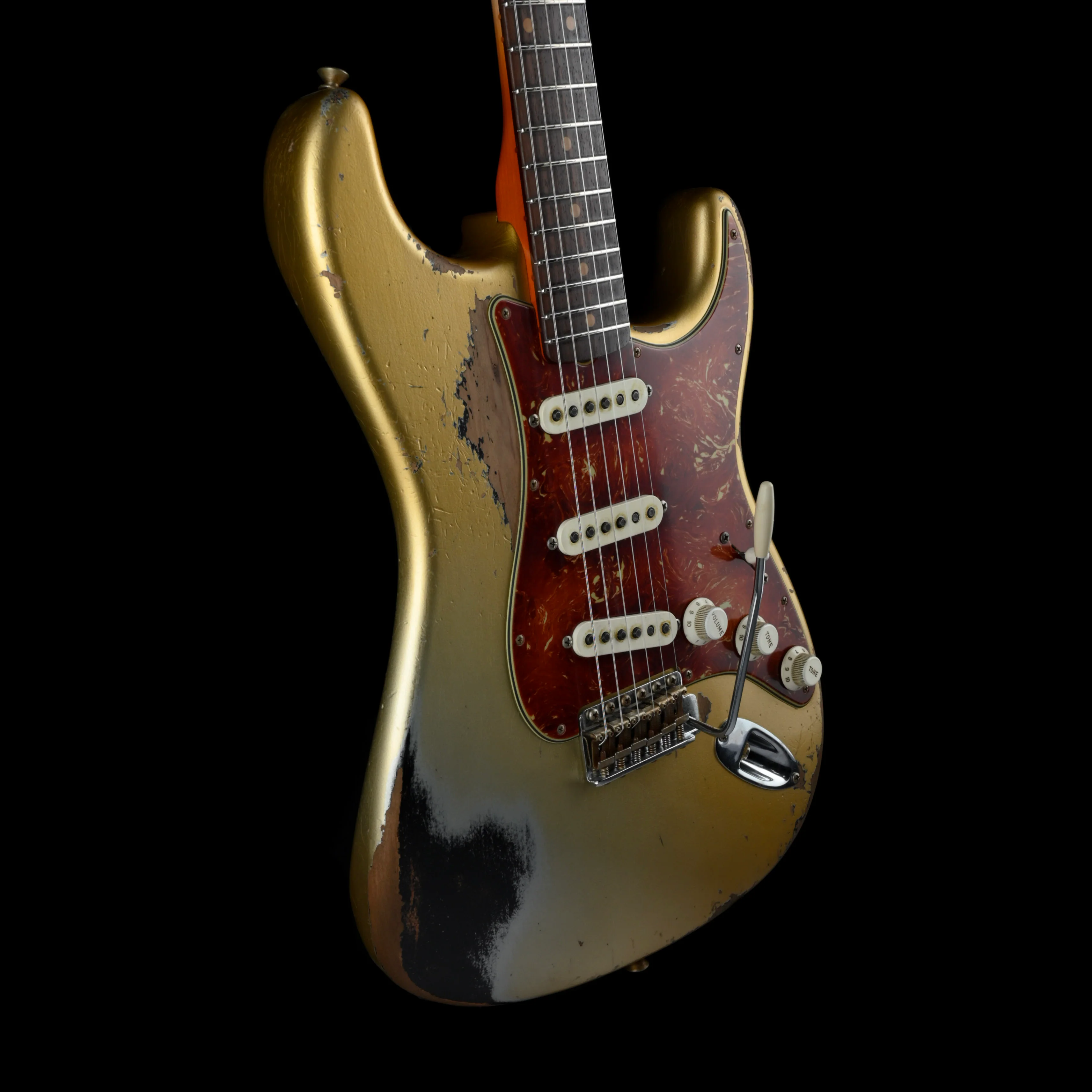 Fender Custom Shop Masterbuilt Levi Perry 1960 Stratocaster Heavy Relic Aged Inca Silver Over Black - Image 6