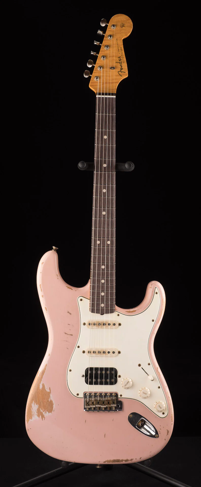 Fender Custom Shop Masterbuilt Paul Waller 1963 Stratocaster HSS Heavy Relic Dirty Shell Pink - Image 3