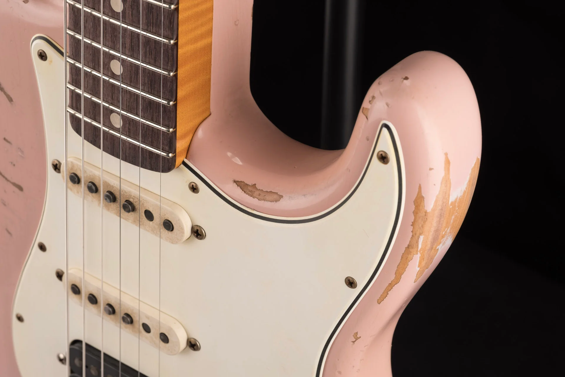 Fender Custom Shop Masterbuilt Paul Waller 1963 Stratocaster HSS Heavy Relic Dirty Shell Pink - Image 9
