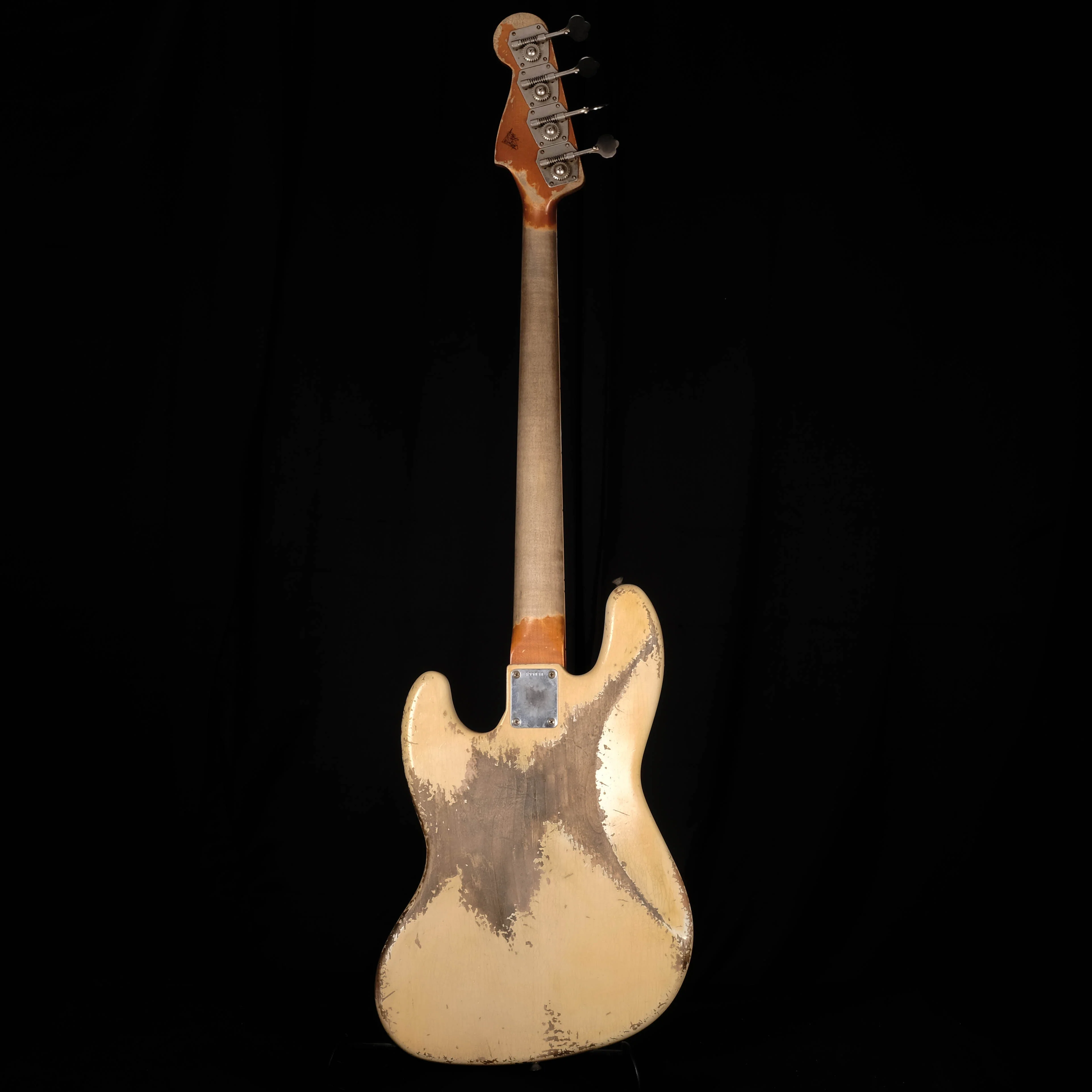 Fender Custom Shop Masterbuilt Vincent Van Trigt 66 Jazz Bass Aged Olympic White Heavy Relic - Image 10