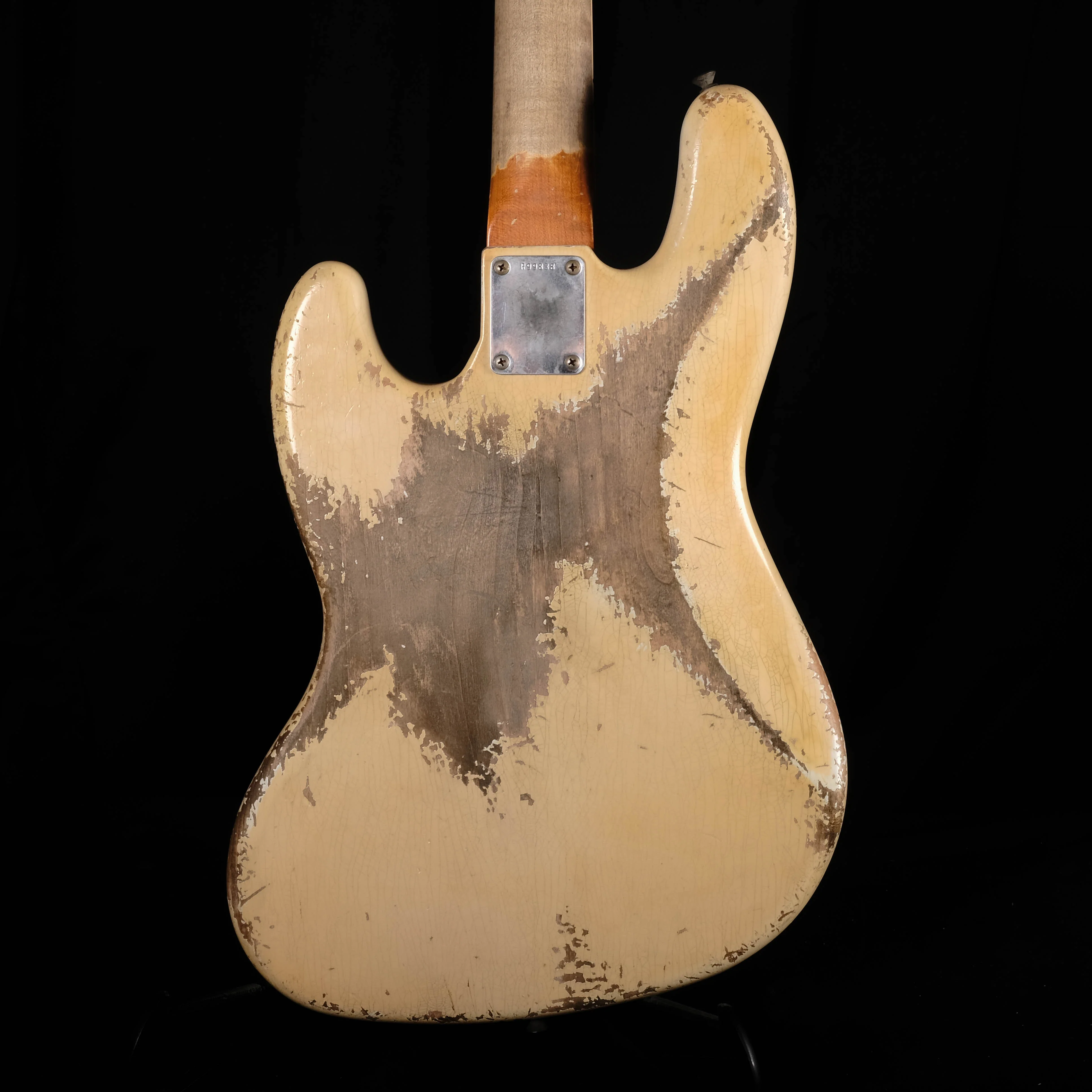 Fender Custom Shop Masterbuilt Vincent Van Trigt 66 Jazz Bass Aged Olympic White Heavy Relic - Image 11