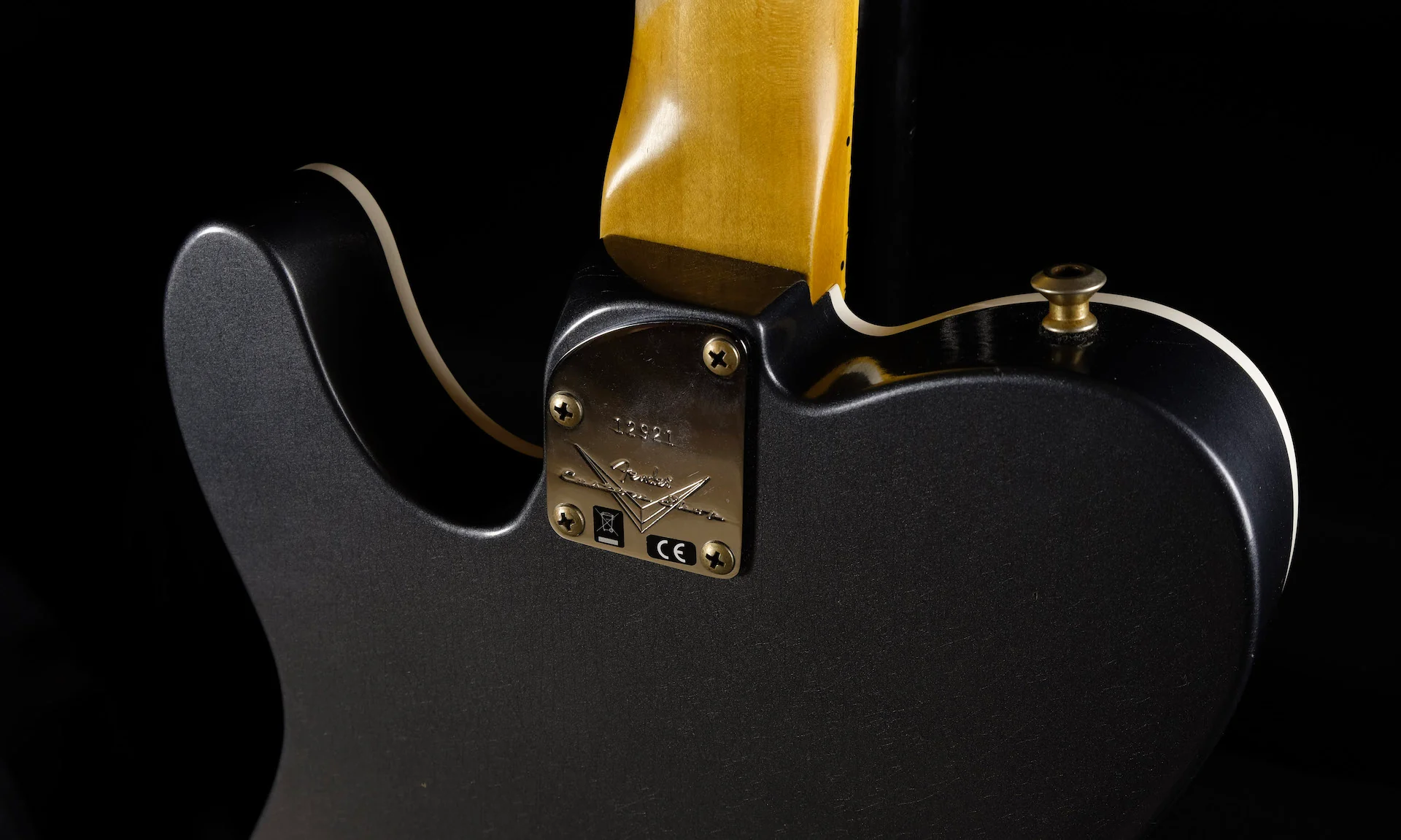 Fender Custom Shop Postmodern Journeyman Relic Tele 2 Tone Olympic White Charcoal Frost Metallic - Image 12