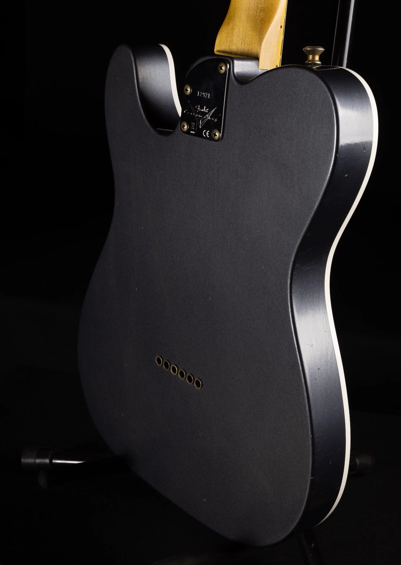 Fender Custom Shop Postmodern Journeyman Relic Tele 2 Tone Olympic White Charcoal Frost Metallic - Image 13