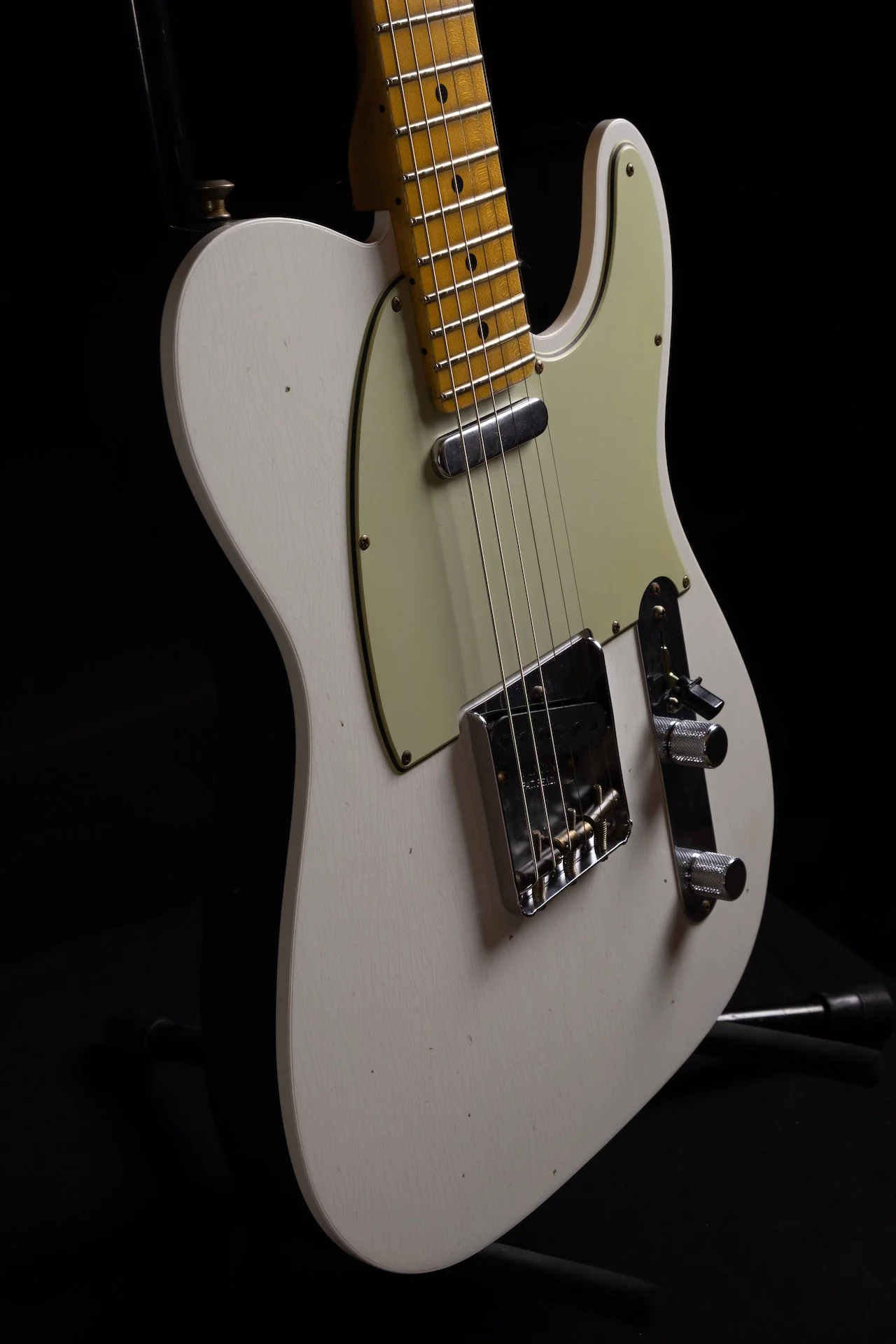 Fender Custom Shop Postmodern Journeyman Relic Tele 2 Tone Olympic White Charcoal Frost Metallic - Image 5