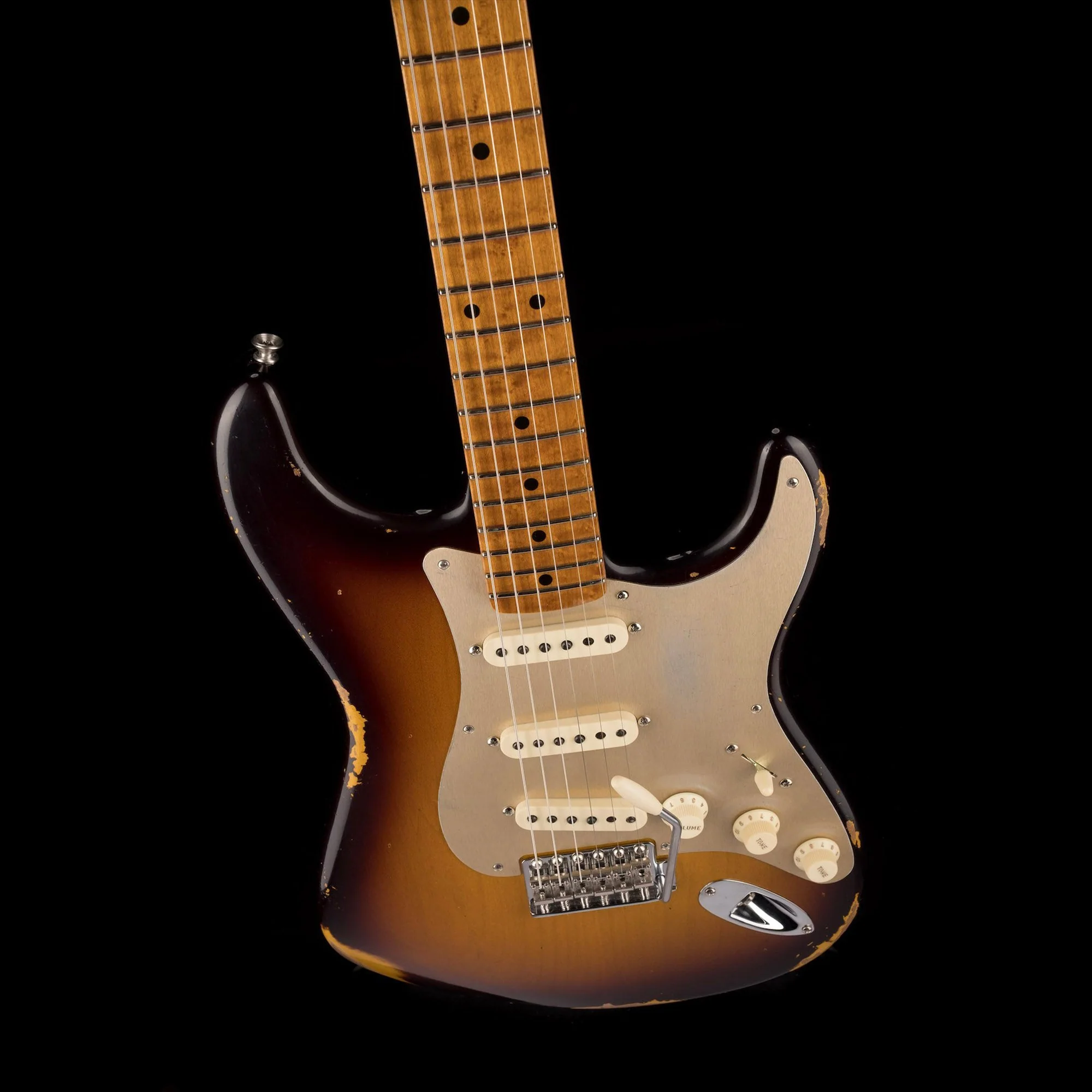 Fender Custom Shop Roasted 1956 Stratocaster Relic Faded 2-Tone Sunburst - Image 4