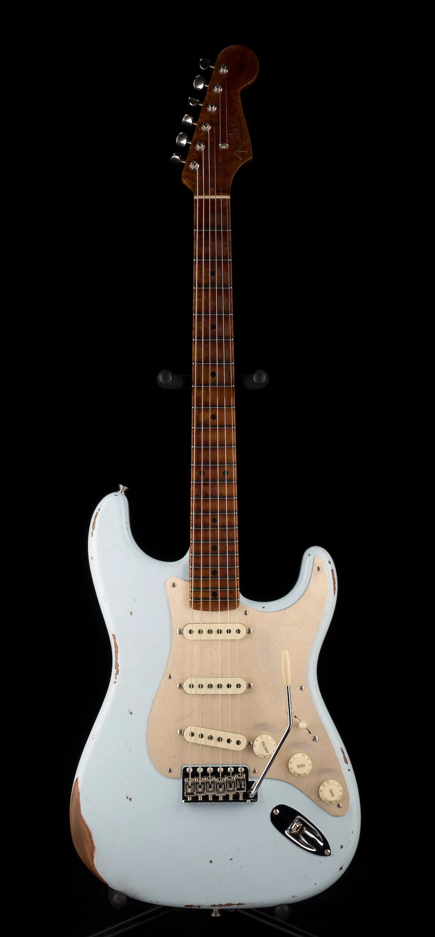 Fender Custom Shop Roasted 1956 Stratocaster Relic Faded Sonic Blue With Case - Image 2