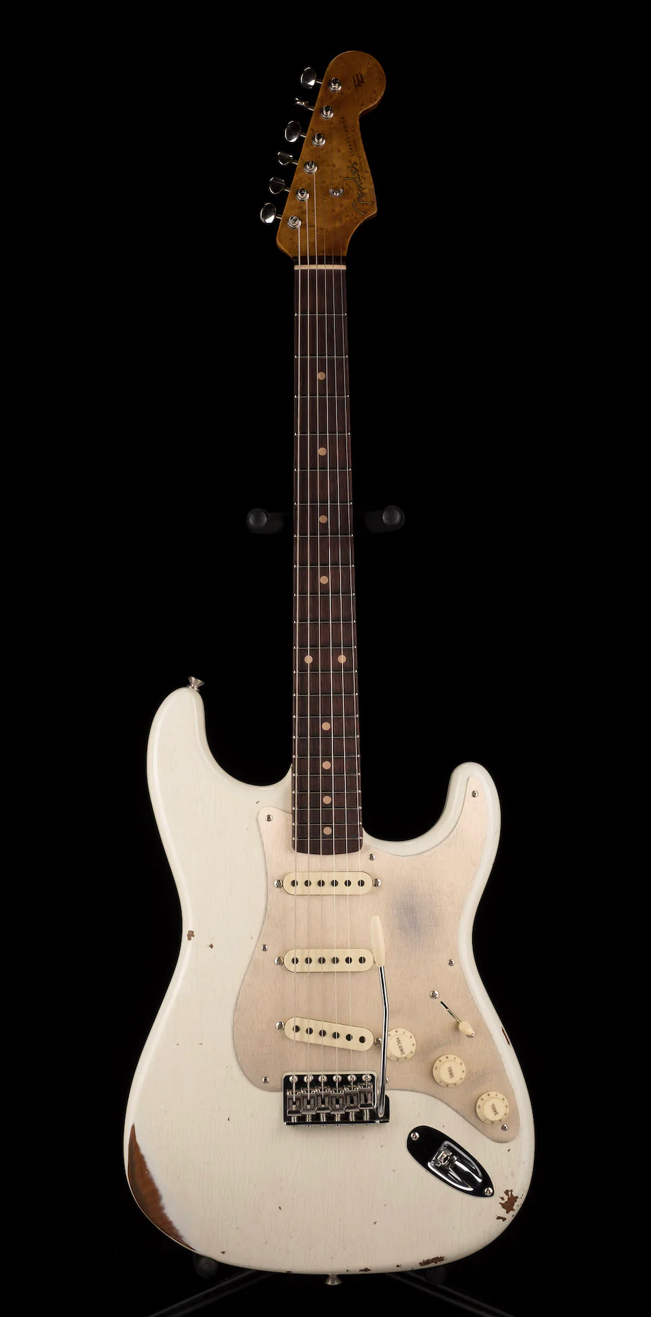 Fender Custom Shop Roasted 1960 Stratocaster Relic Birdseye Maple Aged Olympic White - Image 2