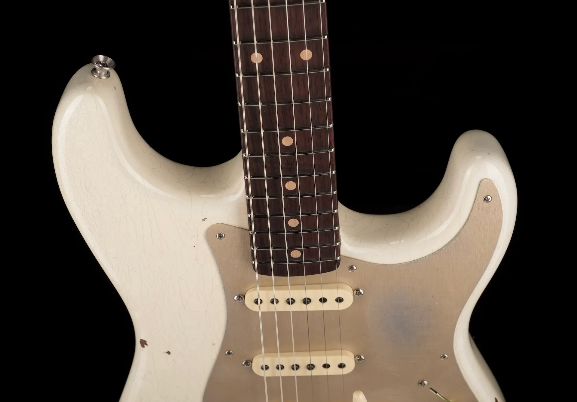 Fender Custom Shop Roasted 1960 Stratocaster Relic Birdseye Maple Aged Olympic White - Image 3